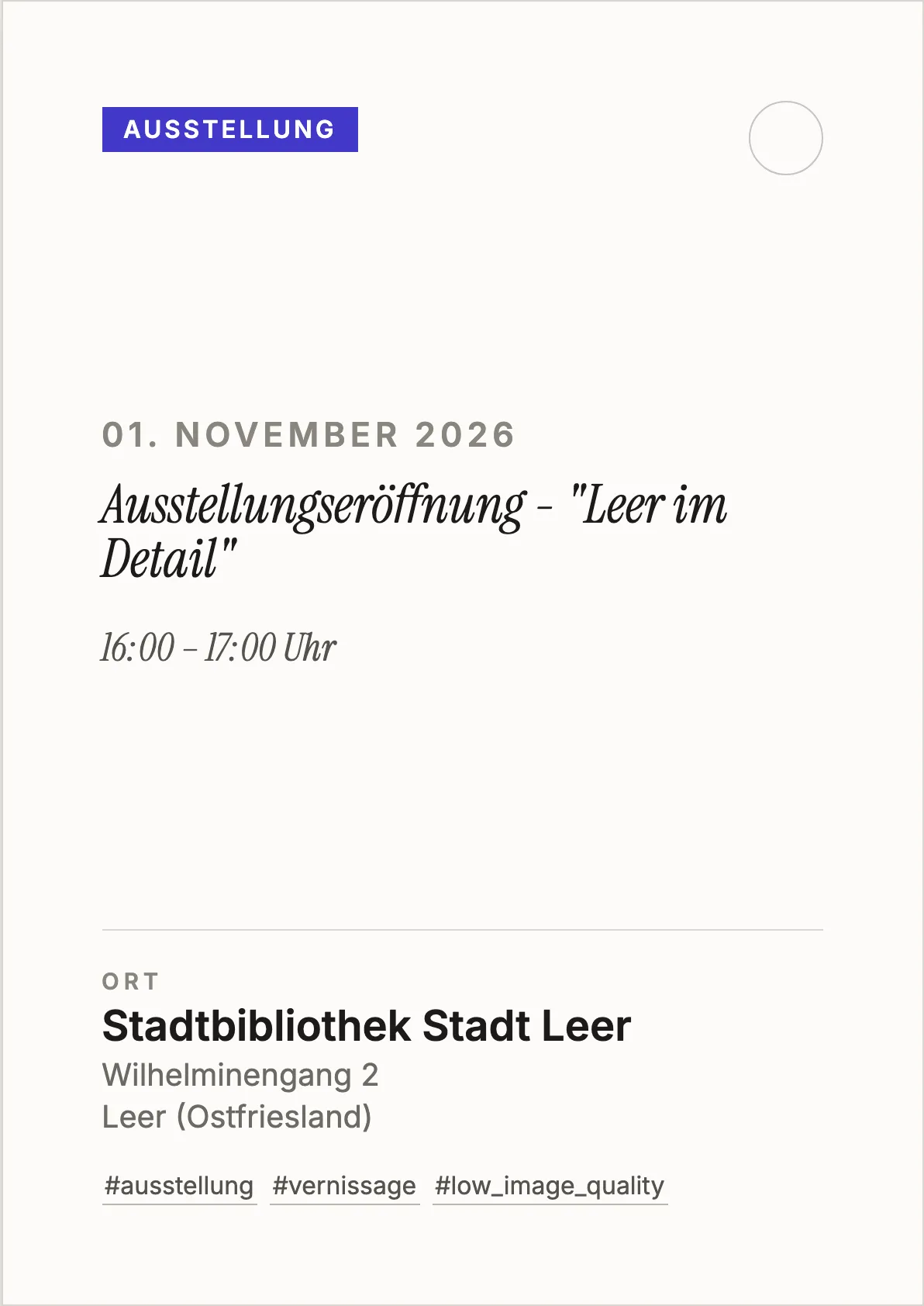 Veranstaltungsflyer
