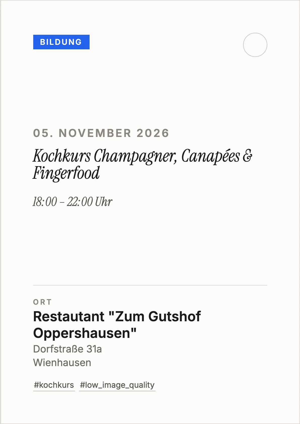 Veranstaltungsflyer