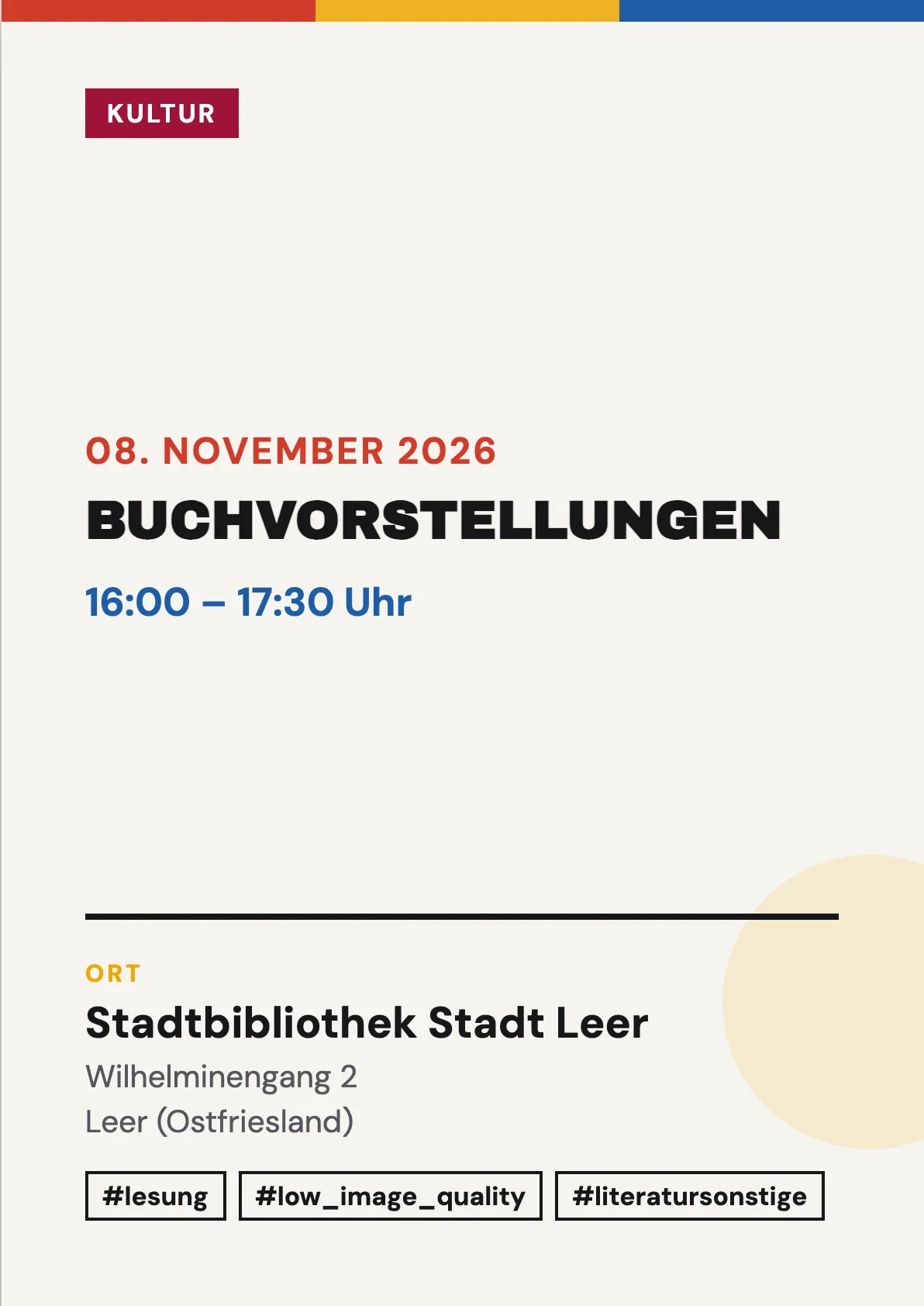 Veranstaltungsflyer