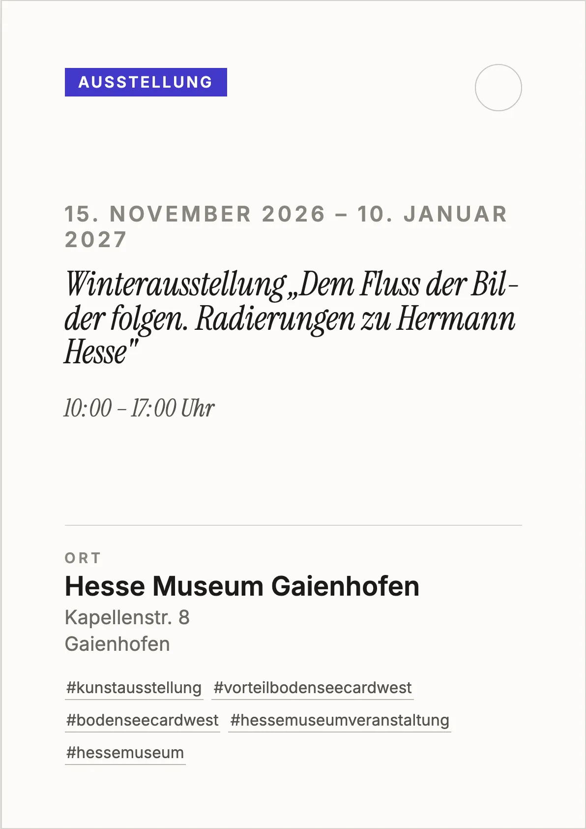 Veranstaltungsflyer
