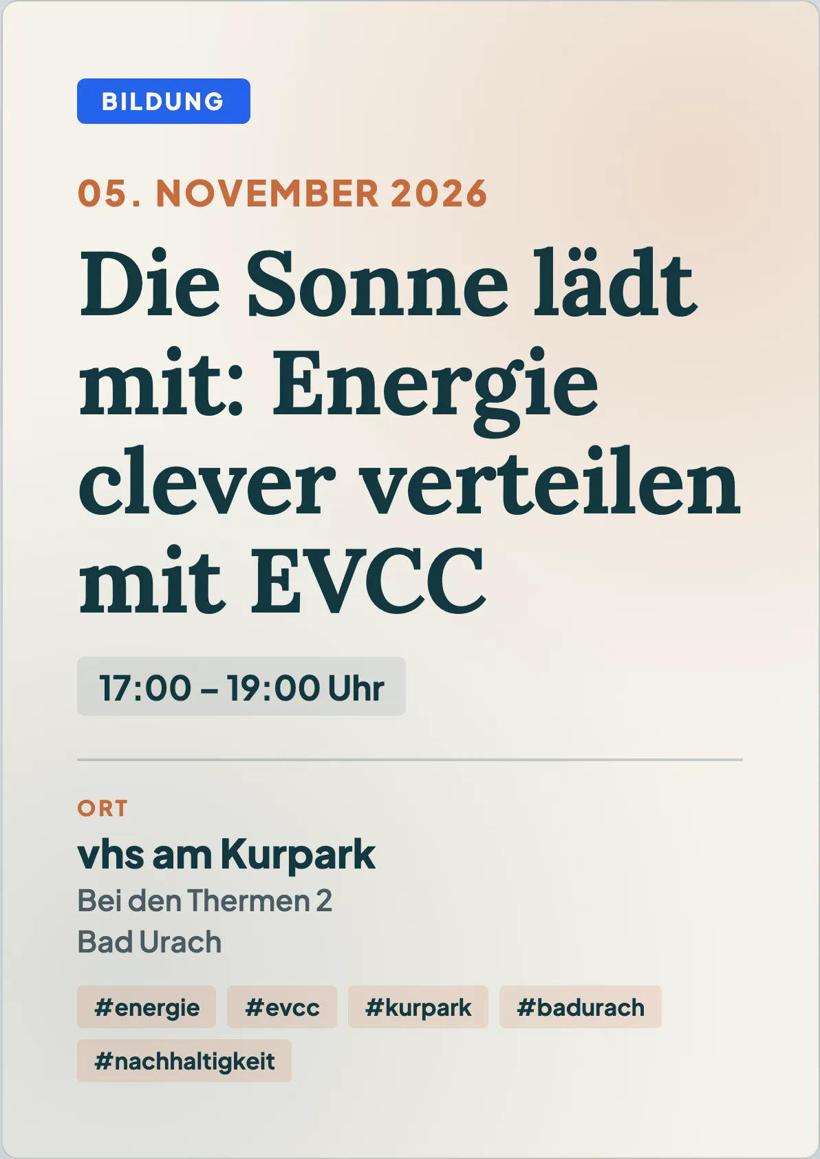 Veranstaltungsflyer