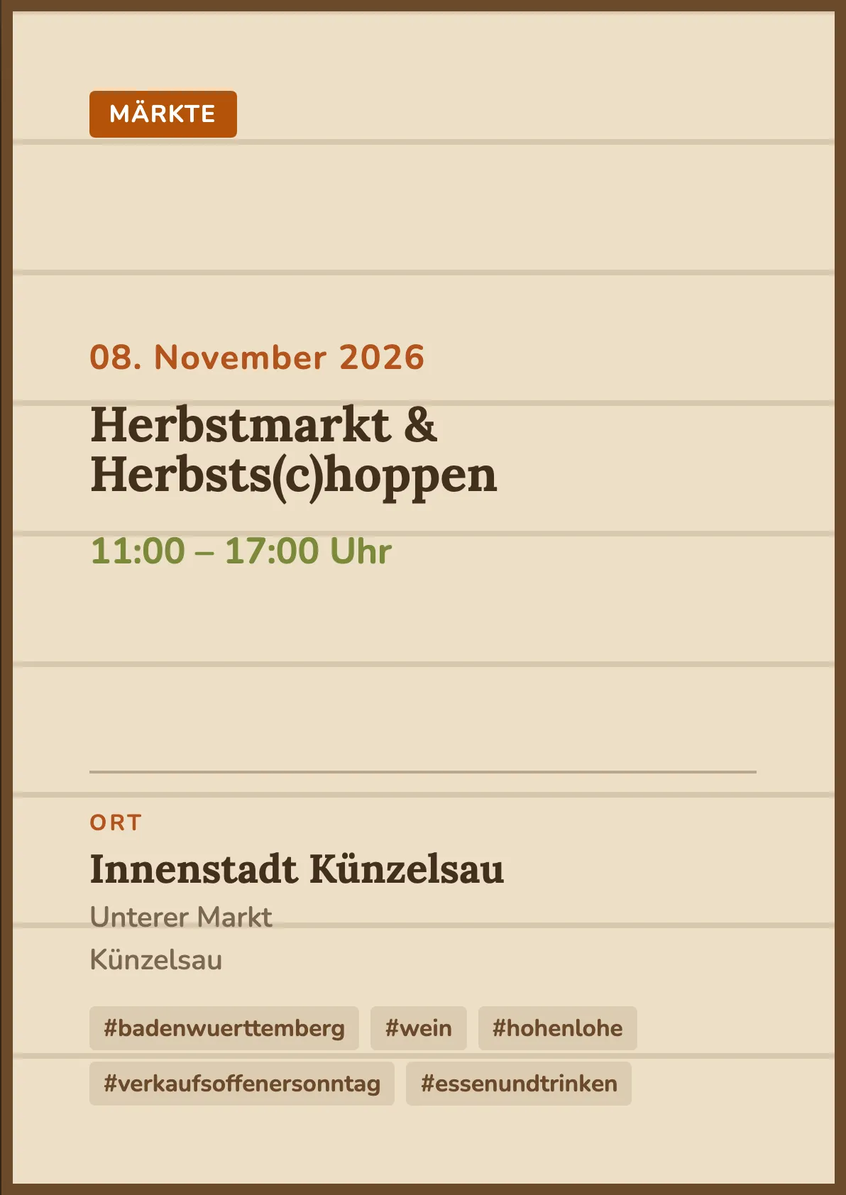 Veranstaltungsflyer