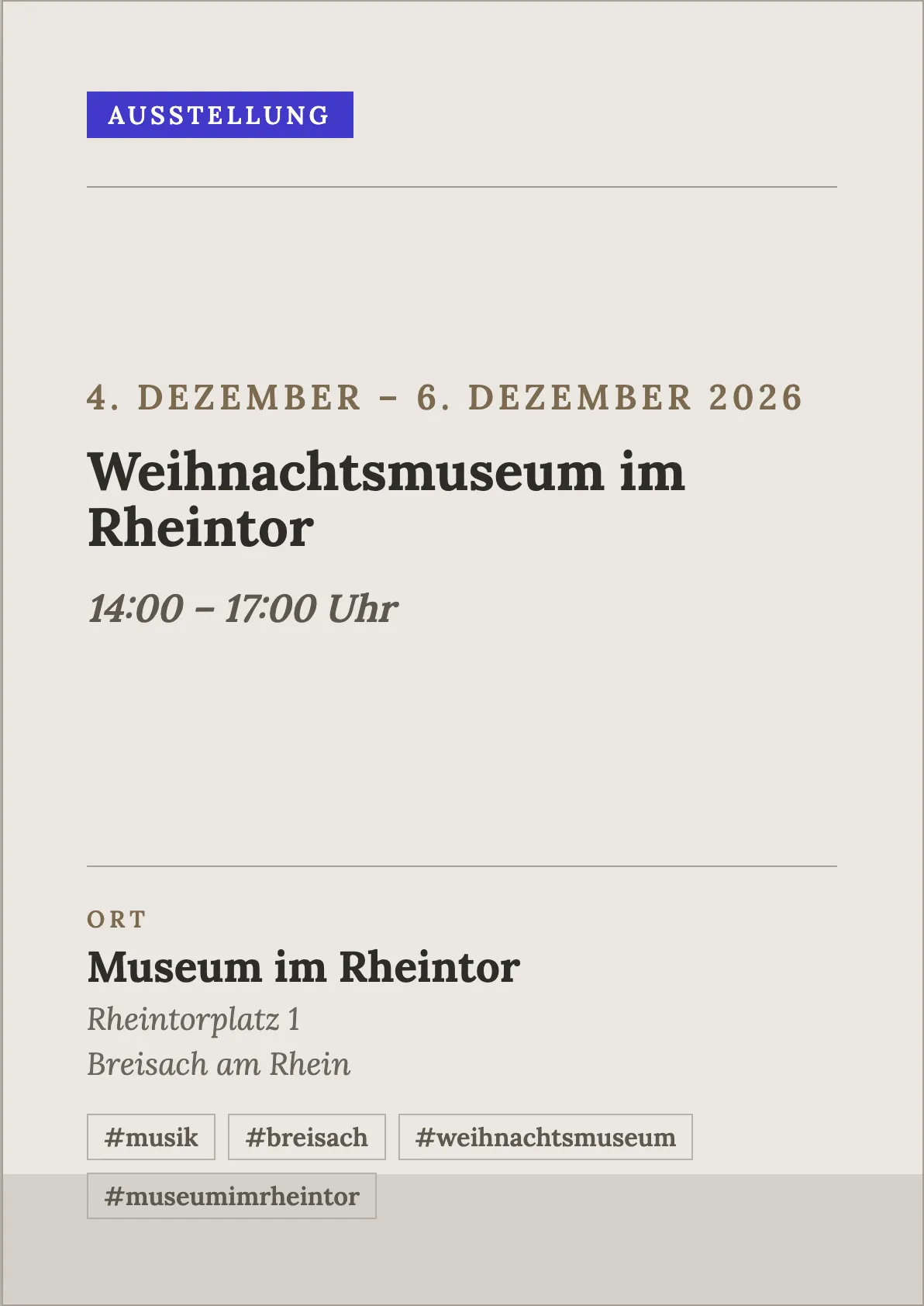 Veranstaltungsflyer