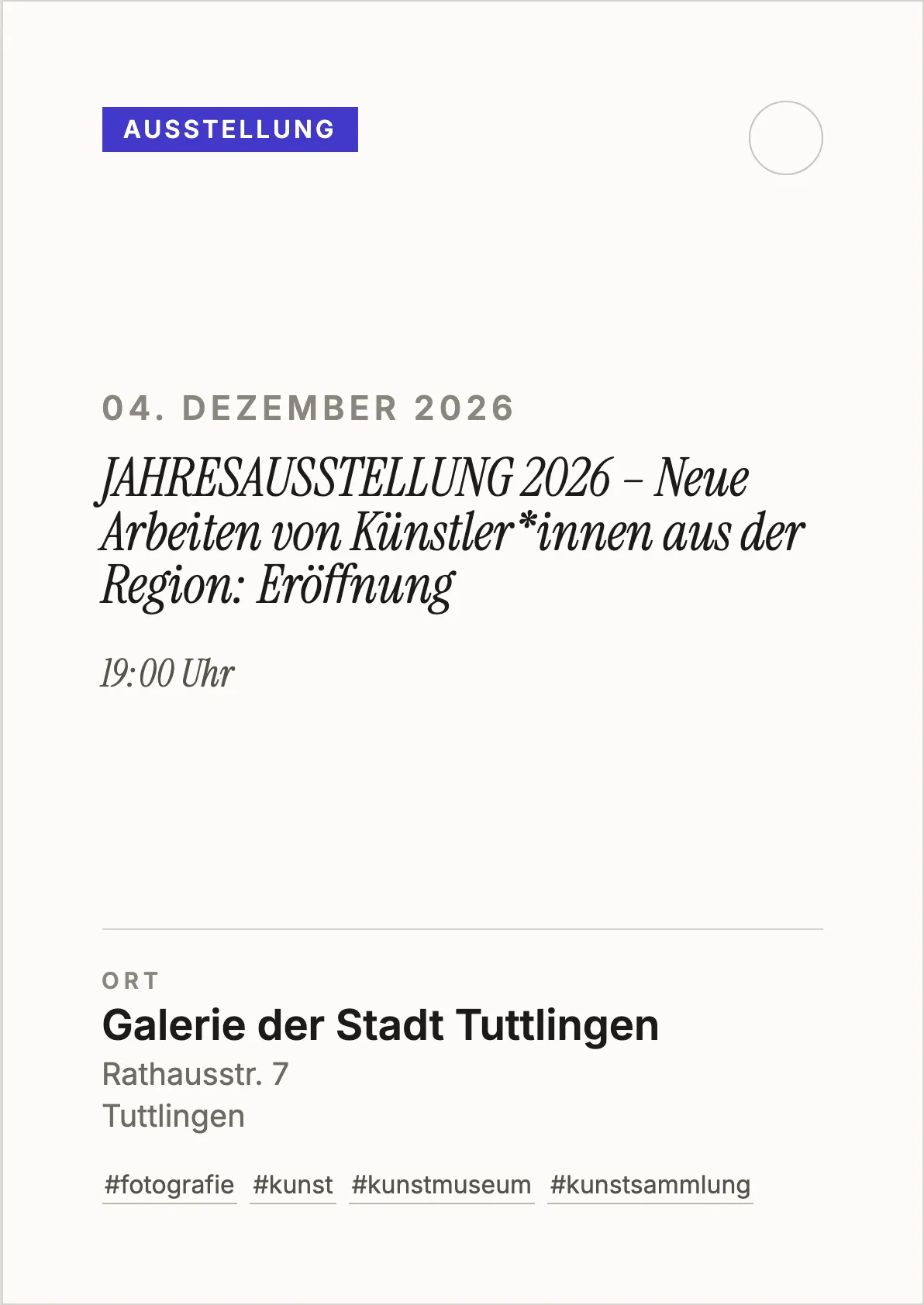 Veranstaltungsflyer