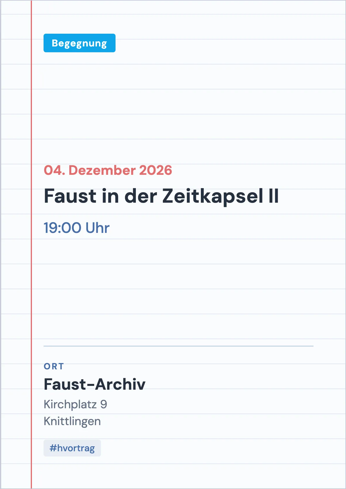 Veranstaltungsflyer