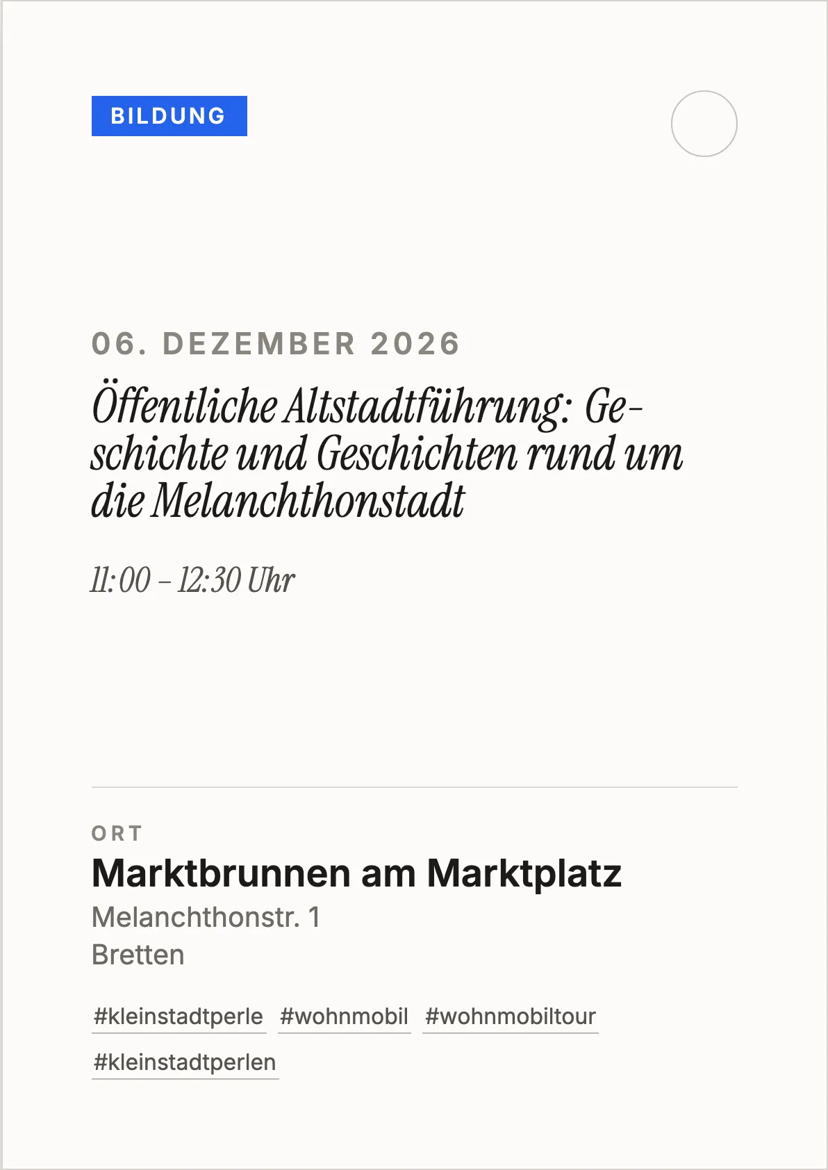 Veranstaltungsflyer