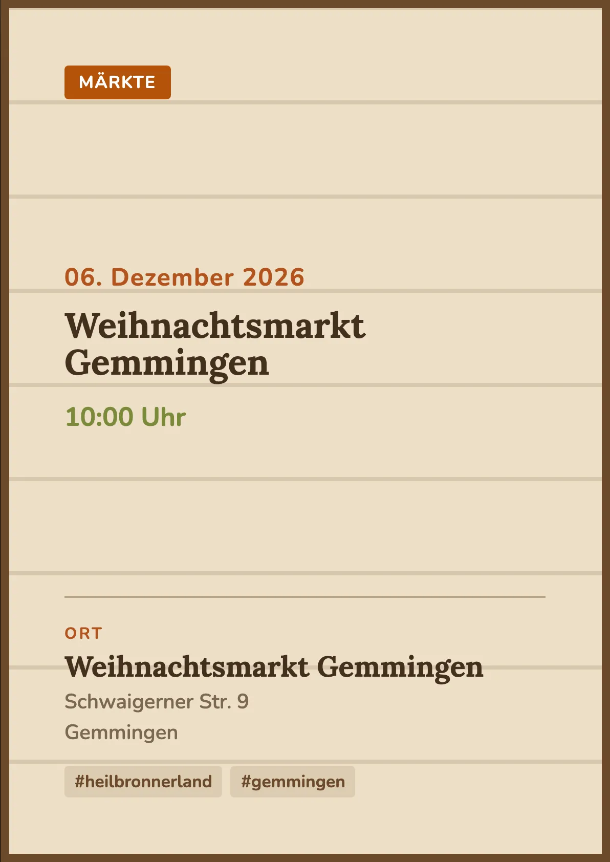 Veranstaltungsflyer
