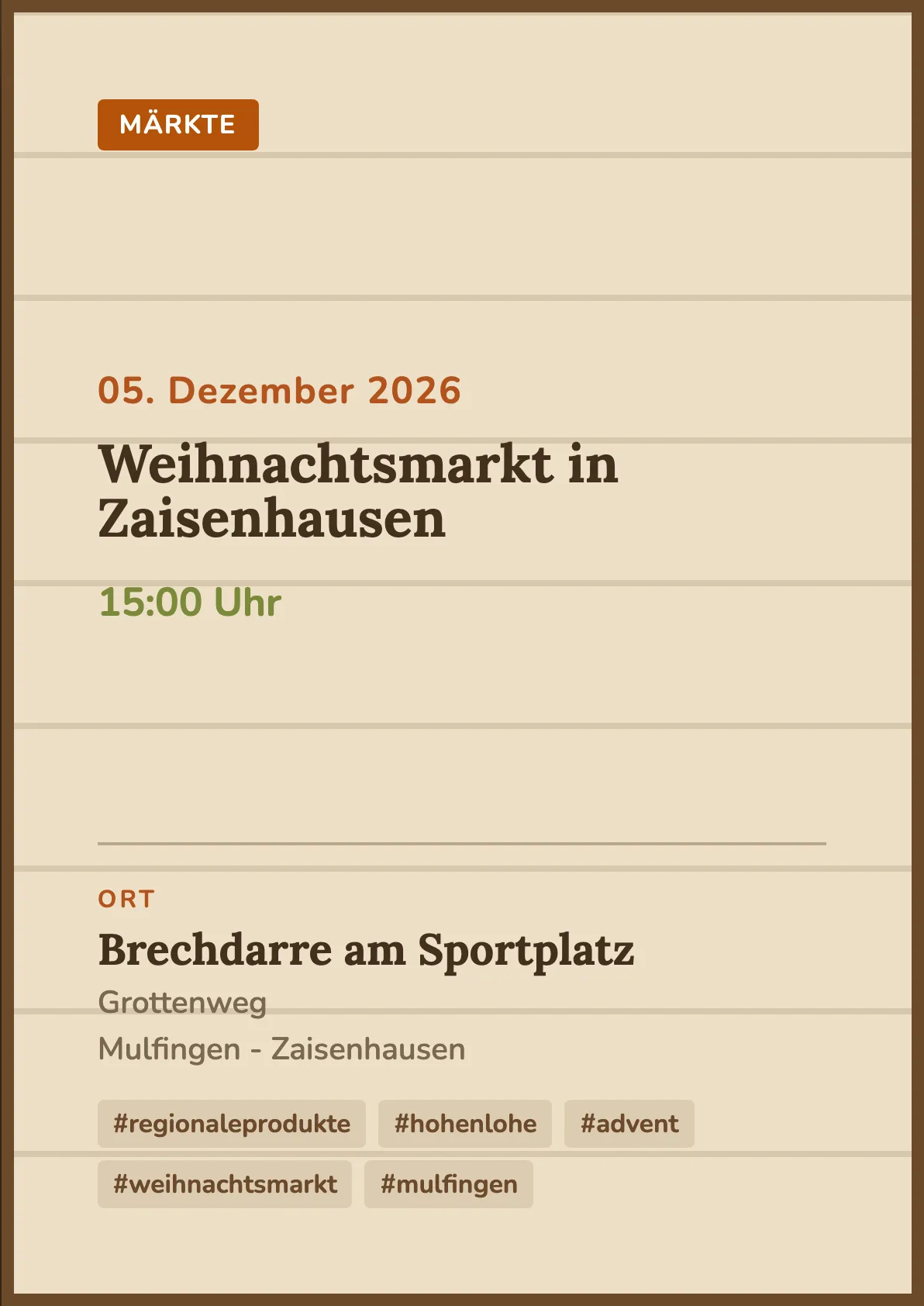 Veranstaltungsflyer
