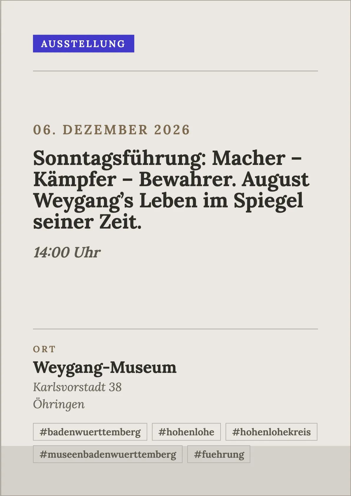 Veranstaltungsflyer
