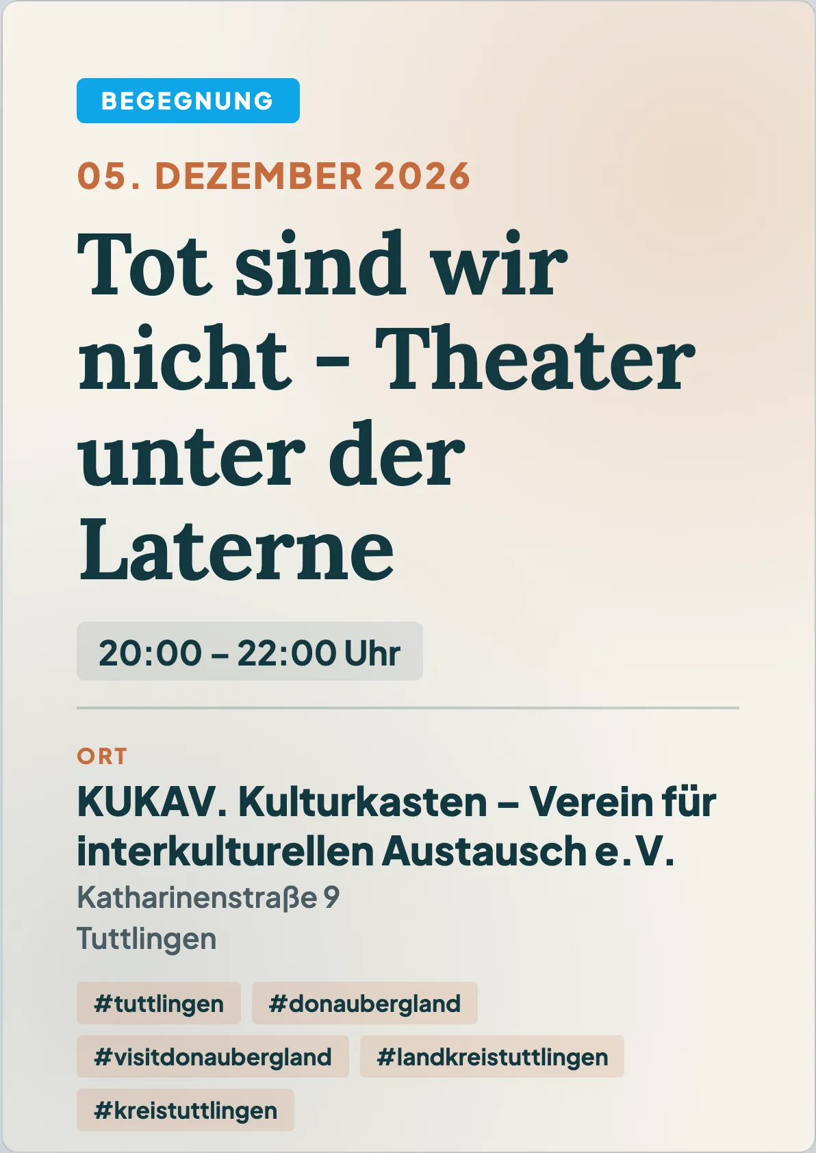 Veranstaltungsflyer