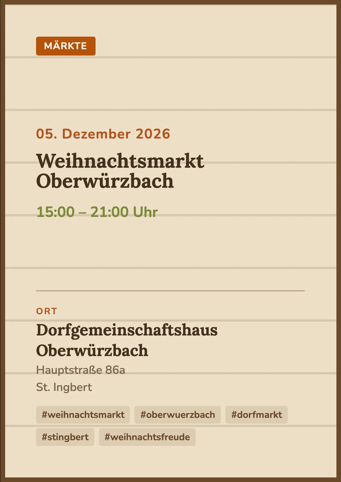 Veranstaltungsflyer