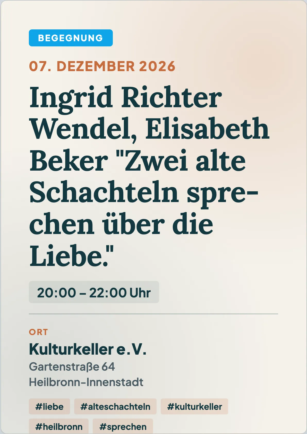 Veranstaltungsflyer