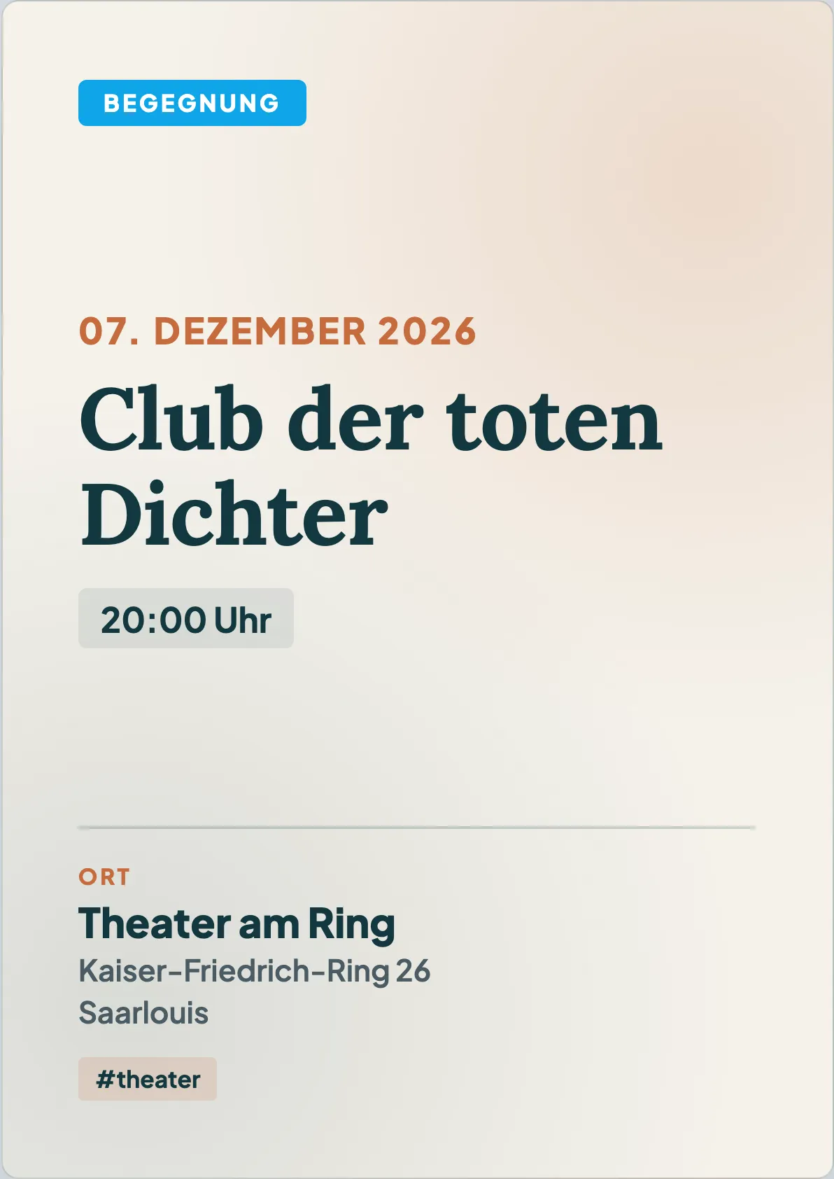 Veranstaltungsflyer