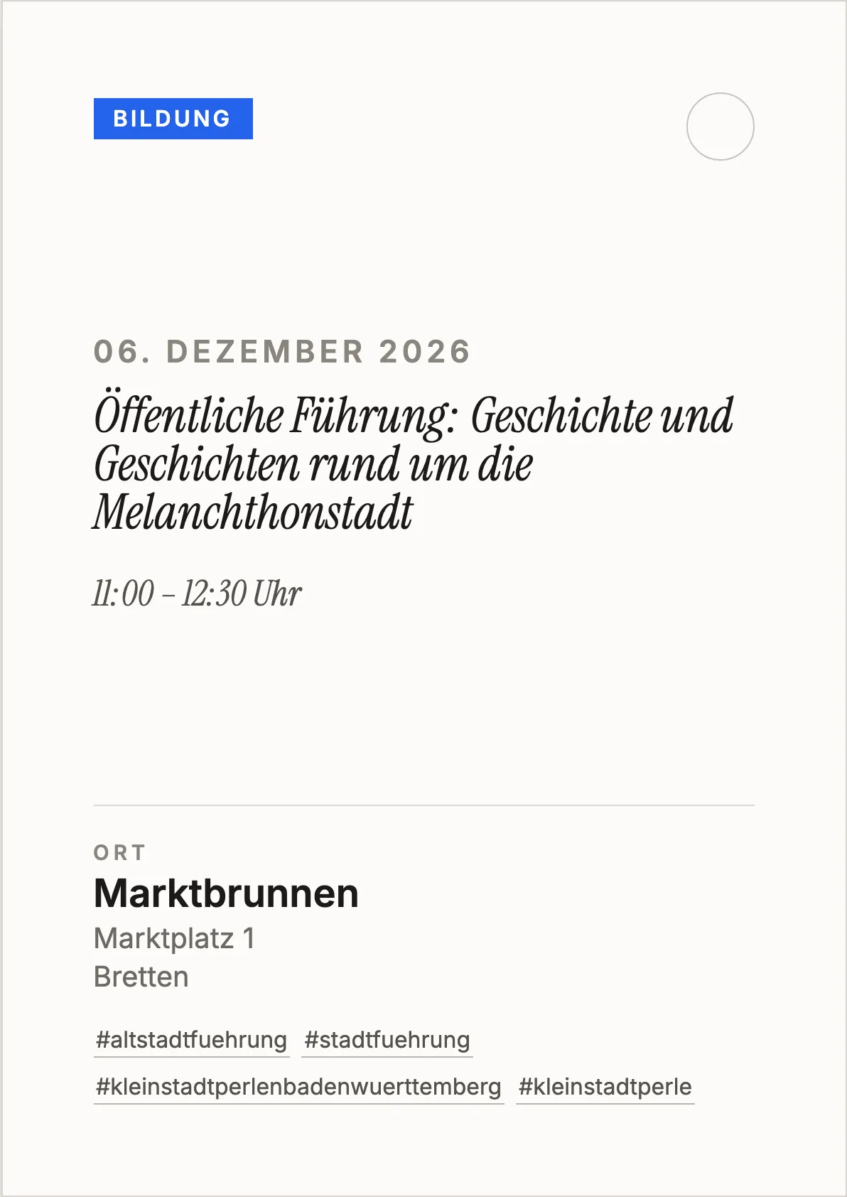 Veranstaltungsflyer