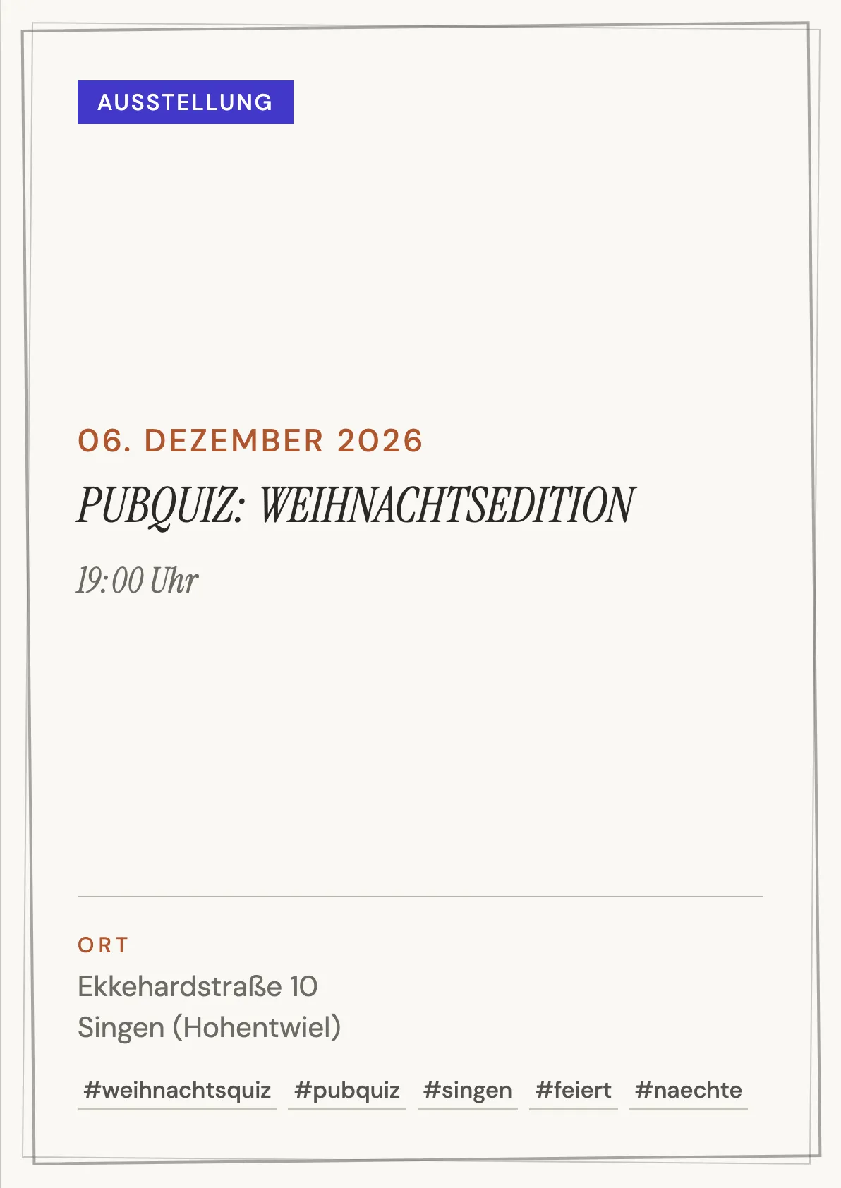 Veranstaltungsflyer
