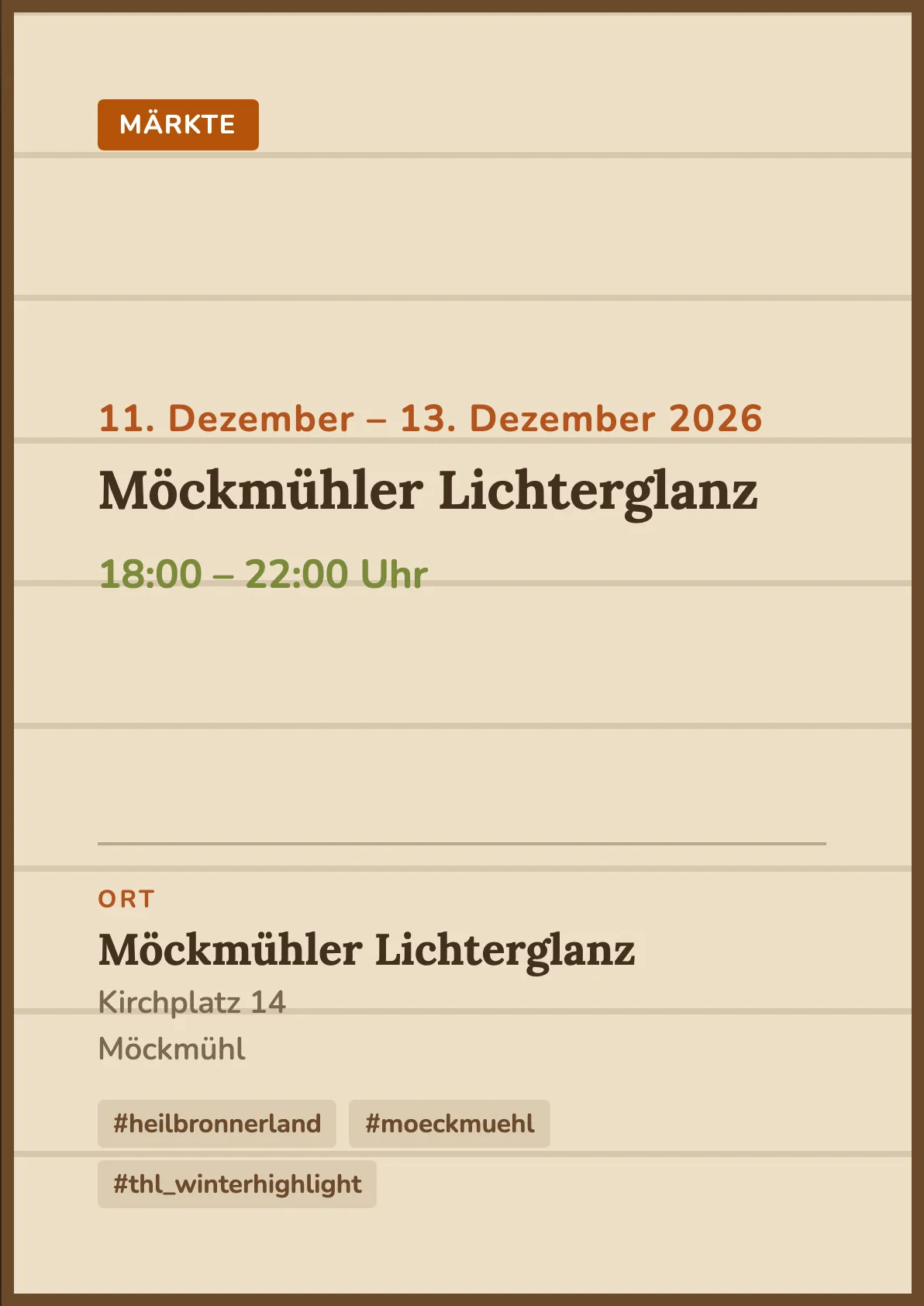 Veranstaltungsflyer