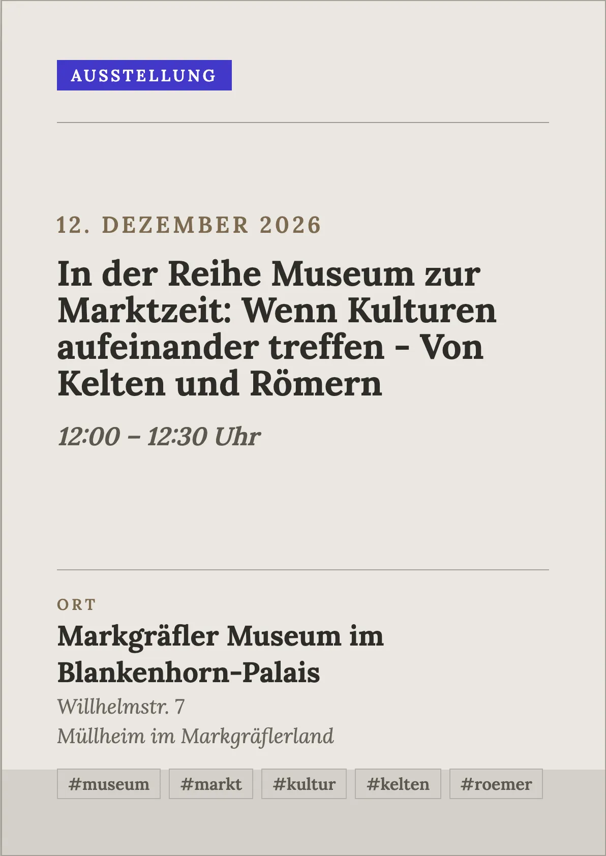 Veranstaltungsflyer