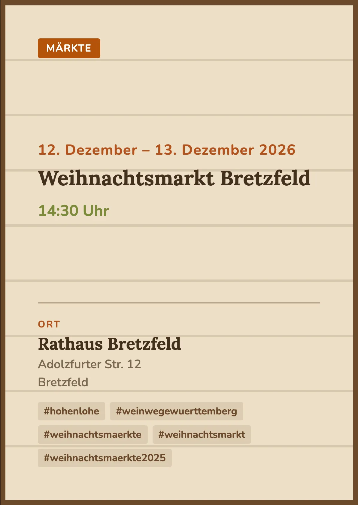 Veranstaltungsflyer