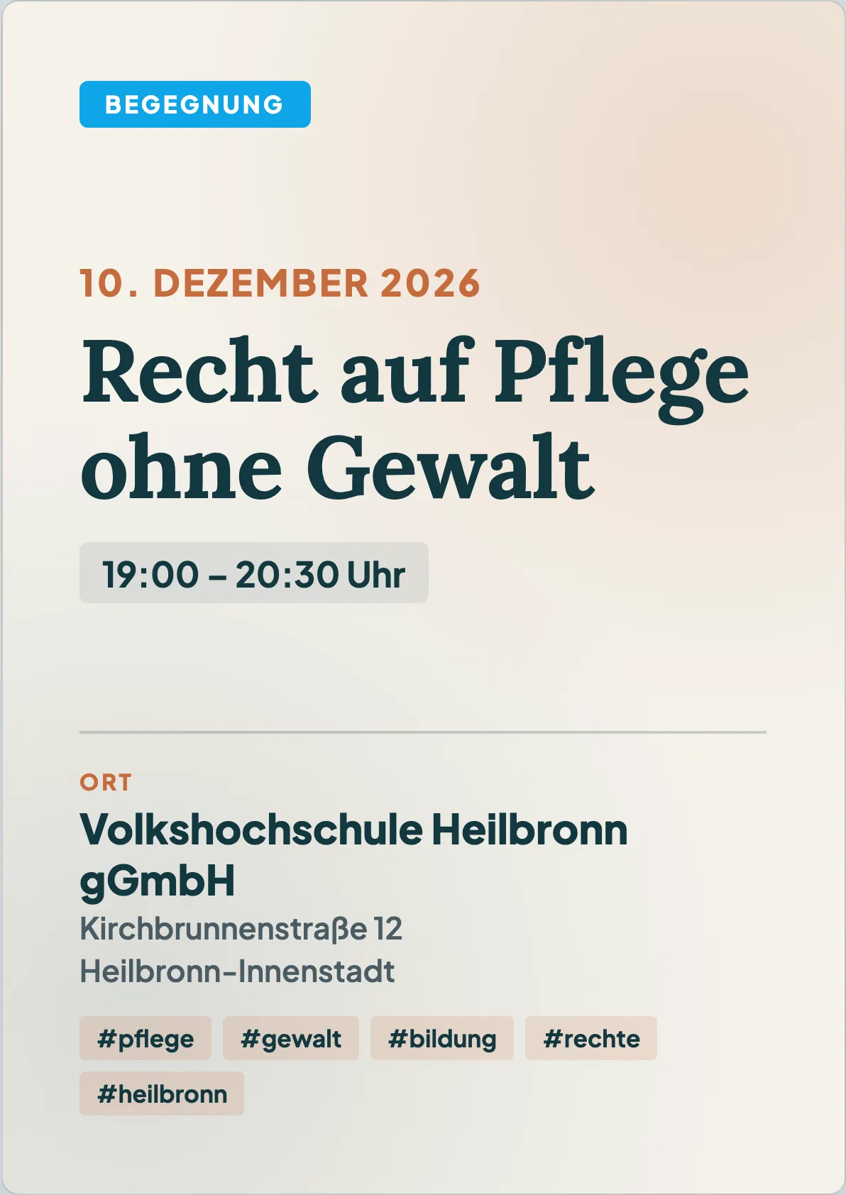 Veranstaltungsflyer
