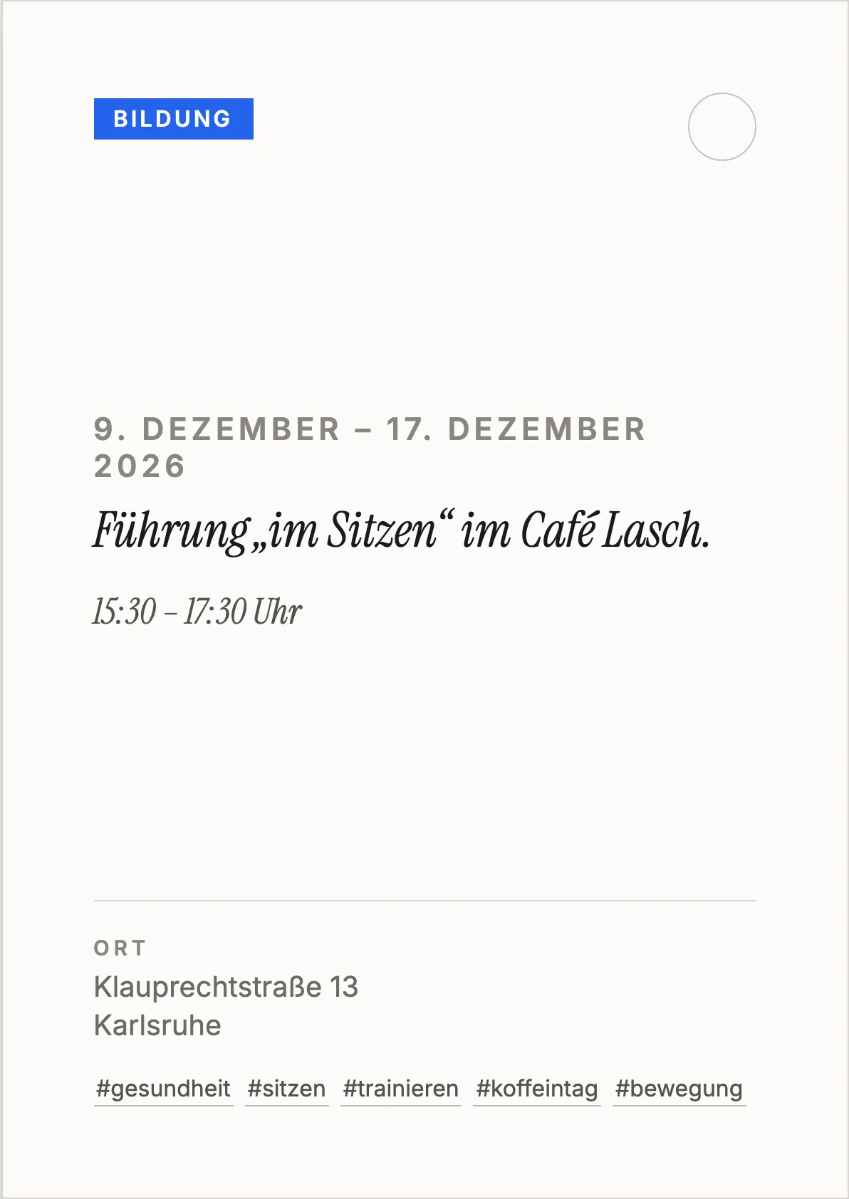 Veranstaltungsflyer