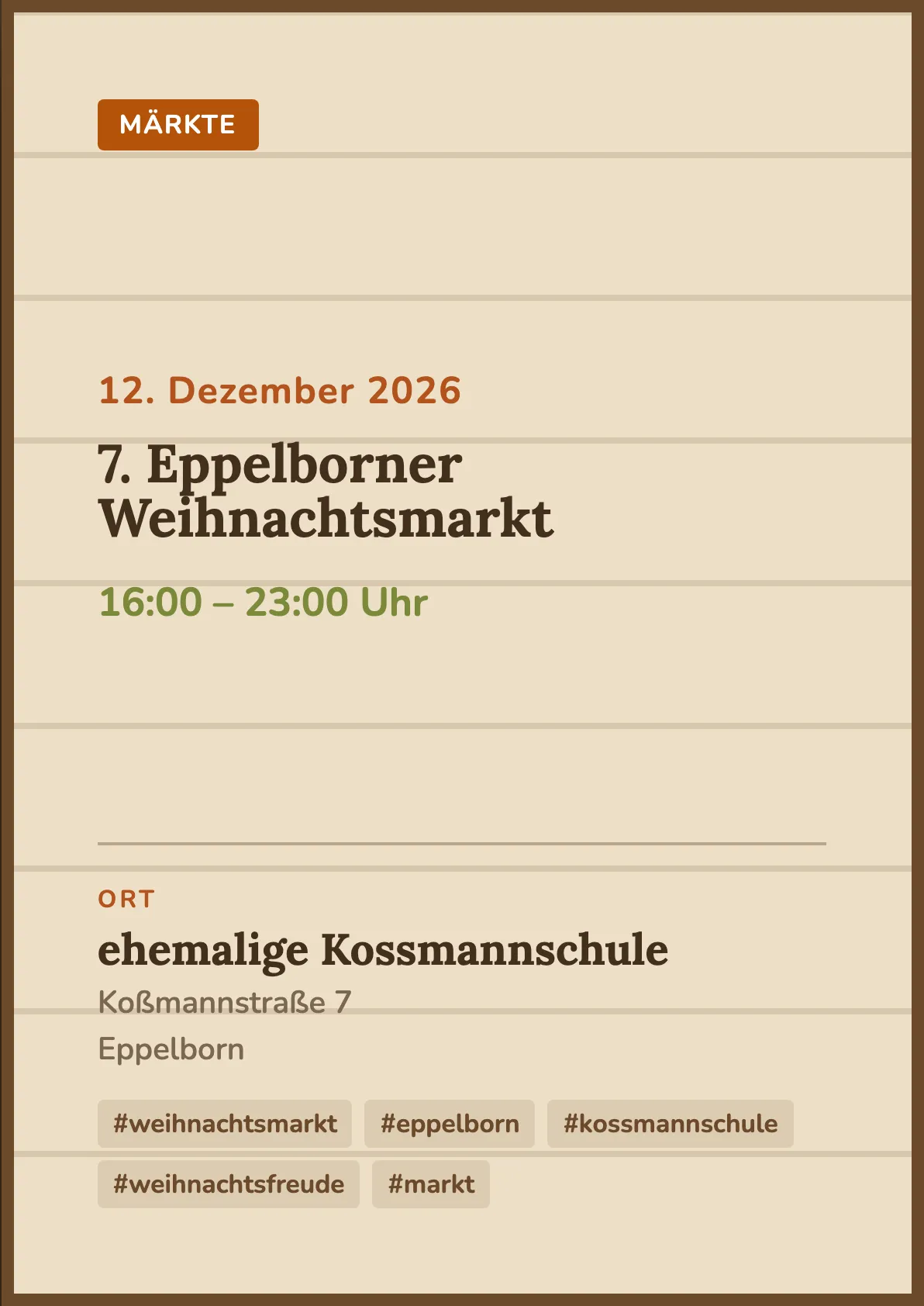 Veranstaltungsflyer