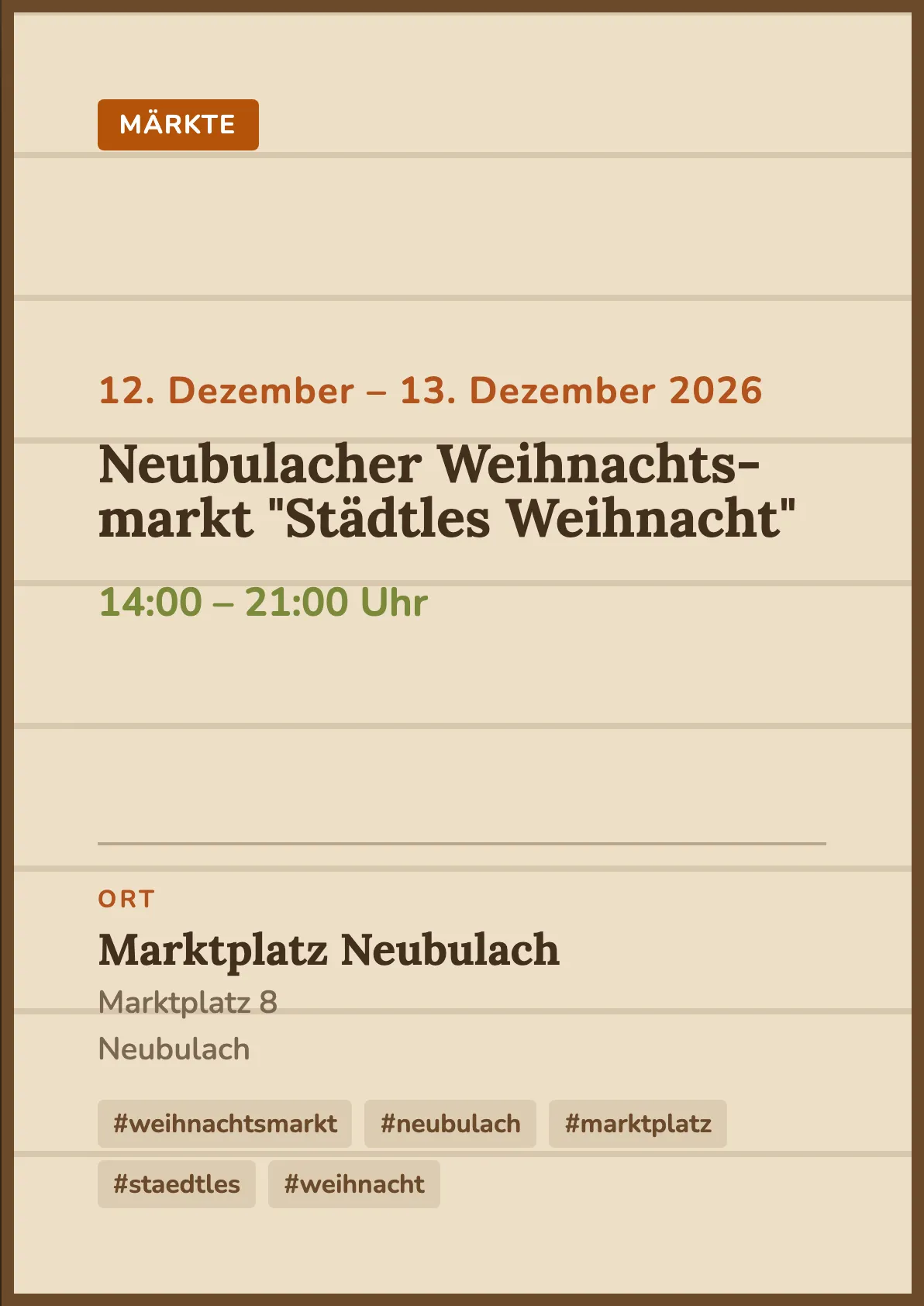 Veranstaltungsflyer
