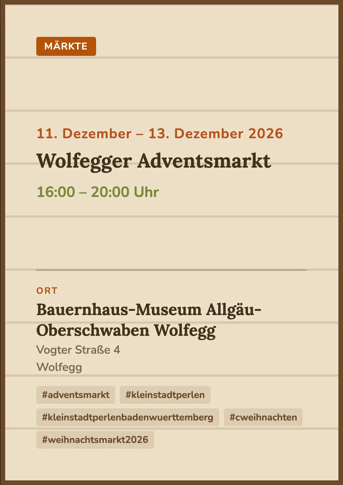 Veranstaltungsflyer