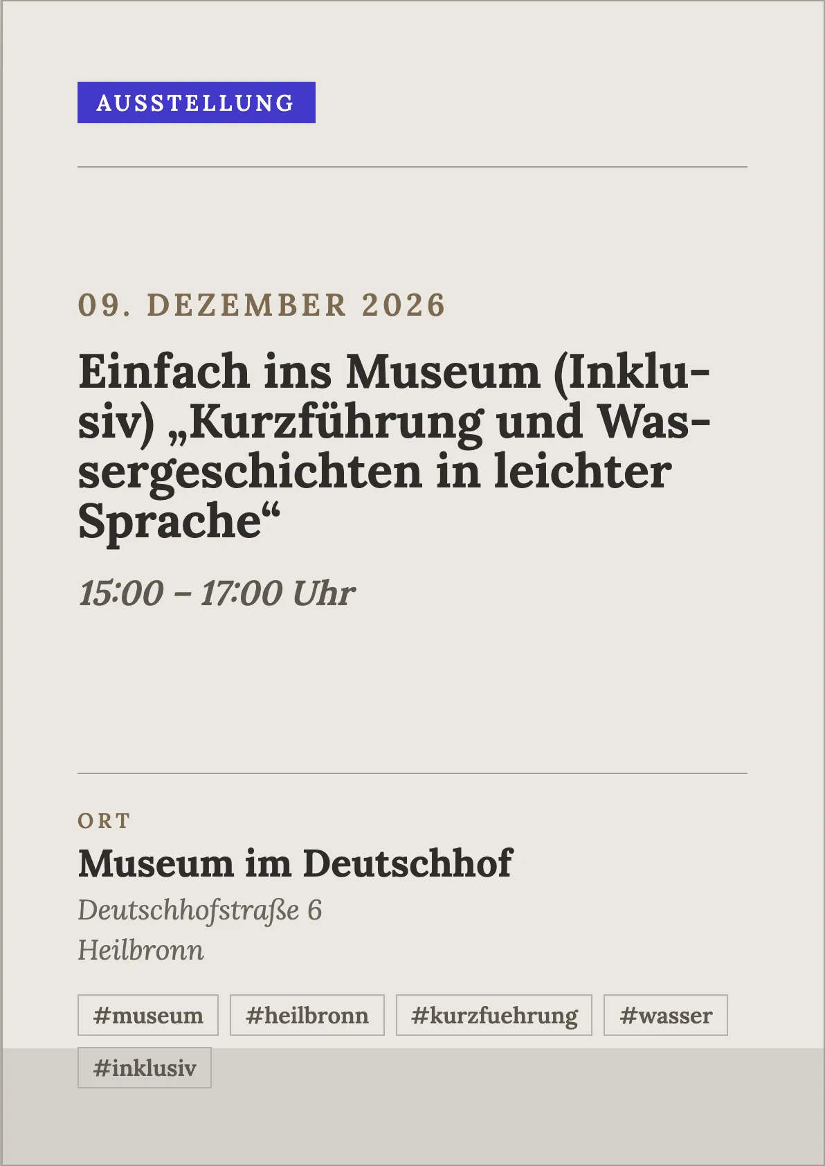 Veranstaltungsflyer