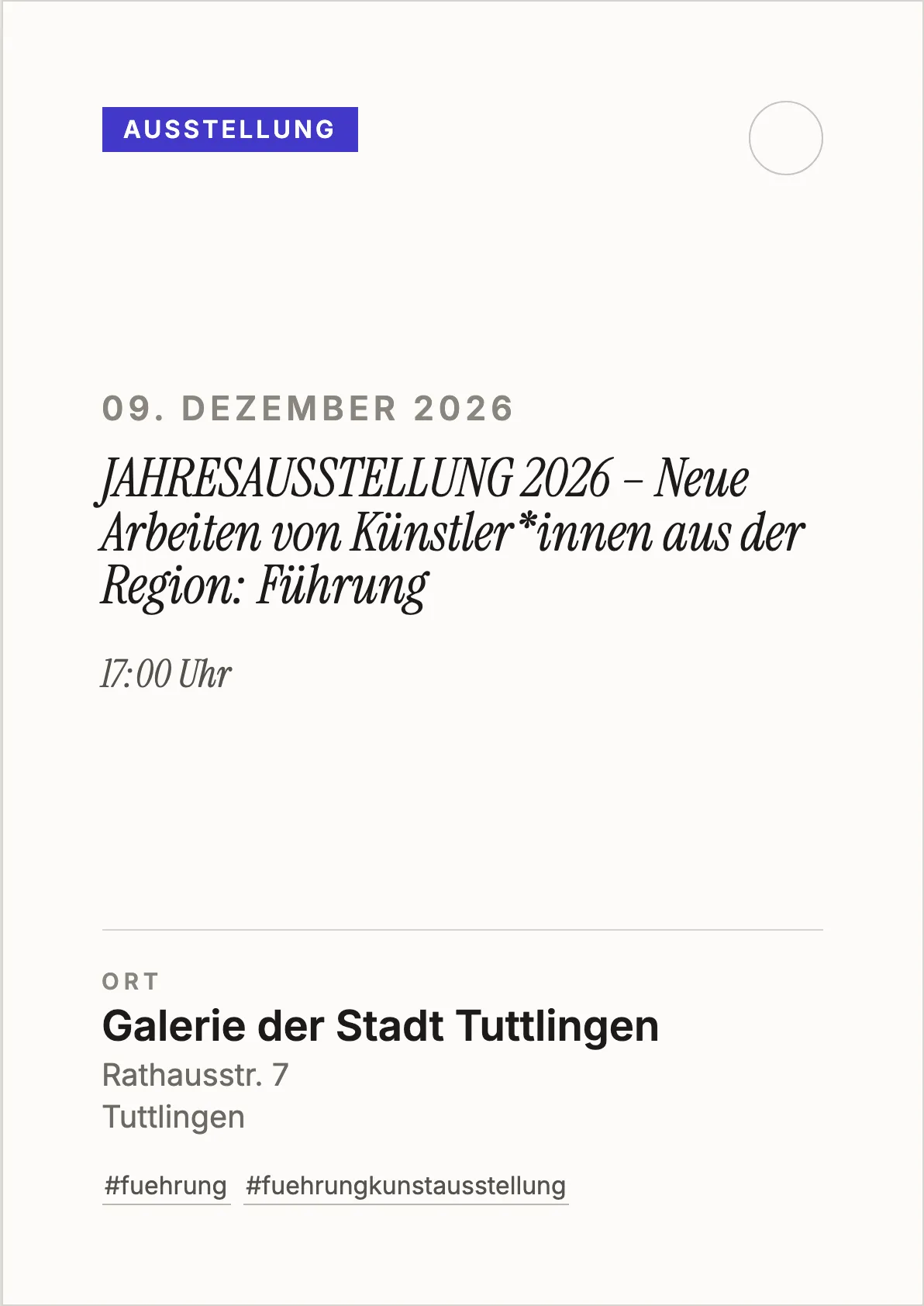 Veranstaltungsflyer