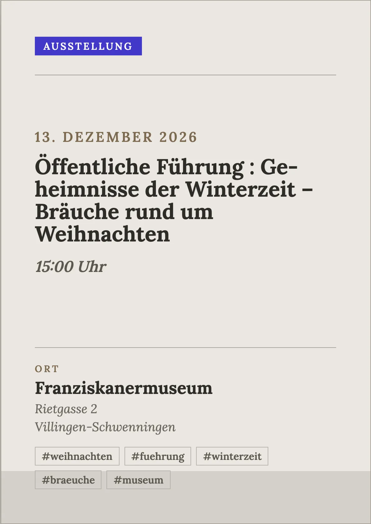 Veranstaltungsflyer