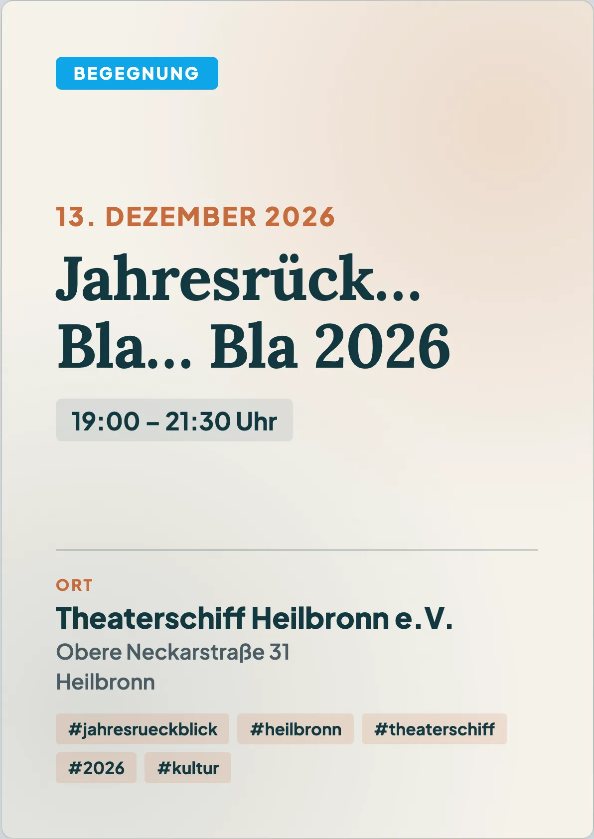 Veranstaltungsflyer
