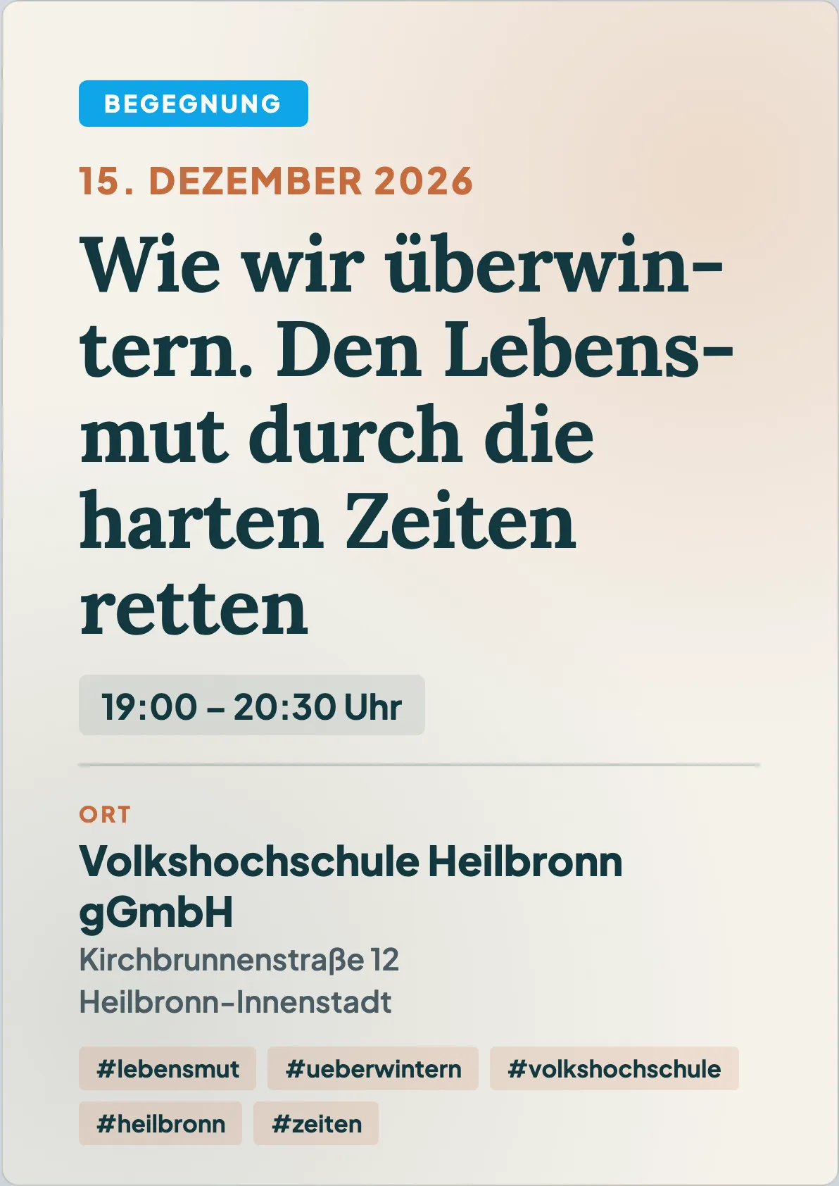 Veranstaltungsflyer