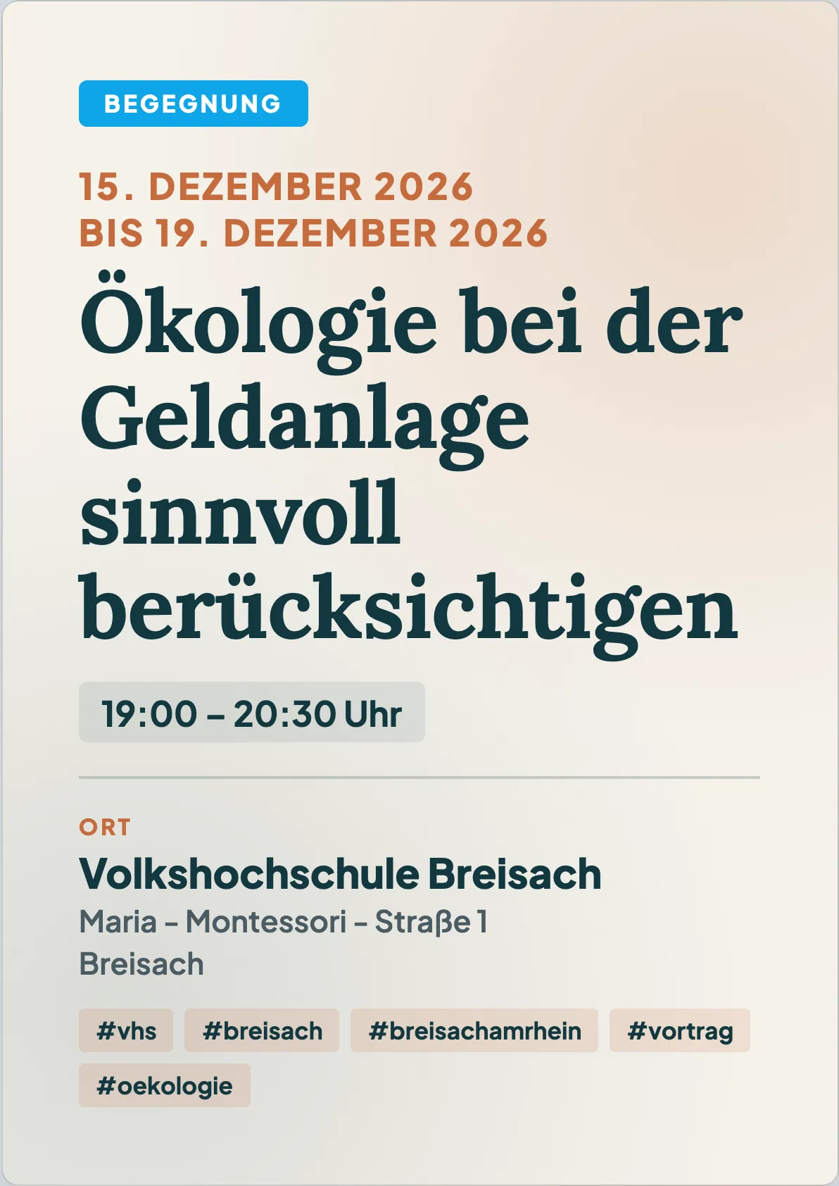 Veranstaltungsflyer