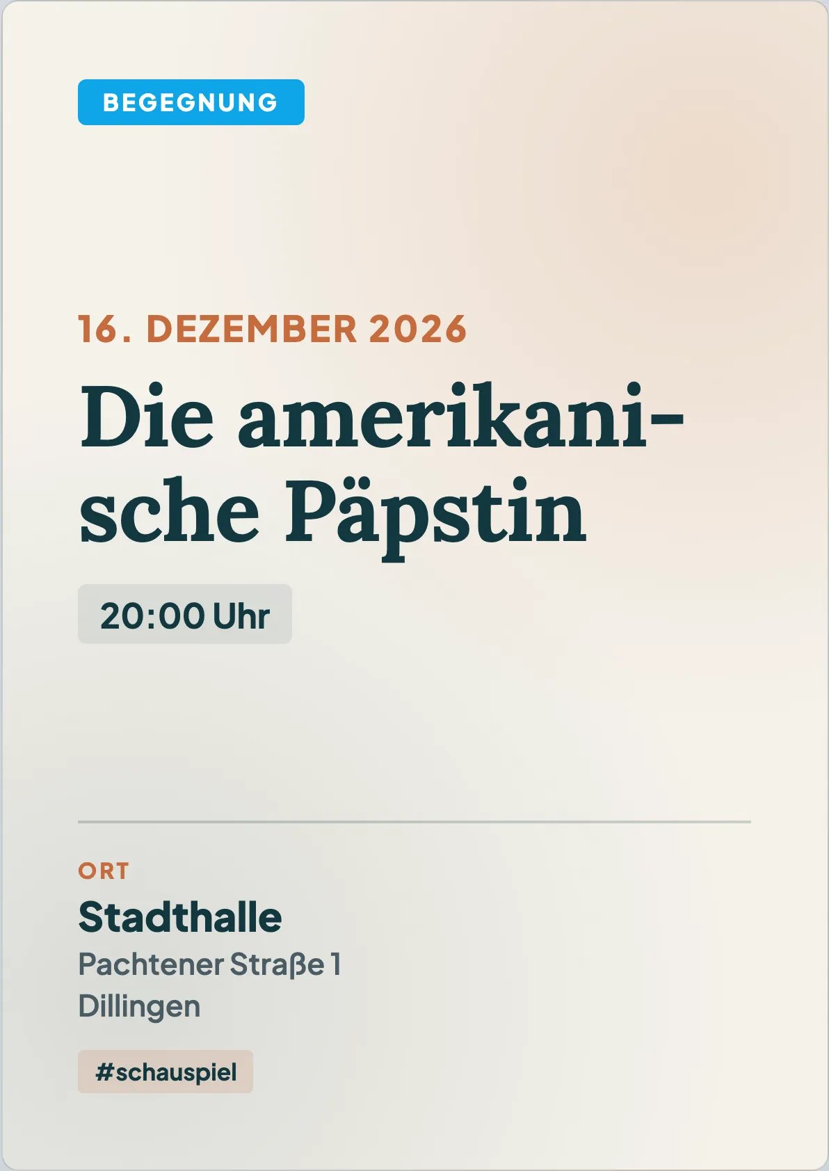 Veranstaltungsflyer