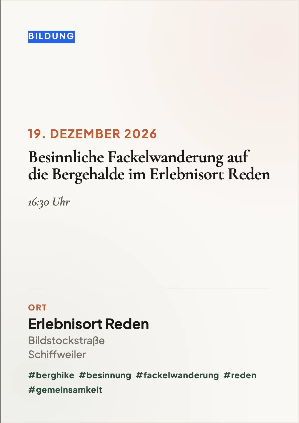 Veranstaltungsflyer