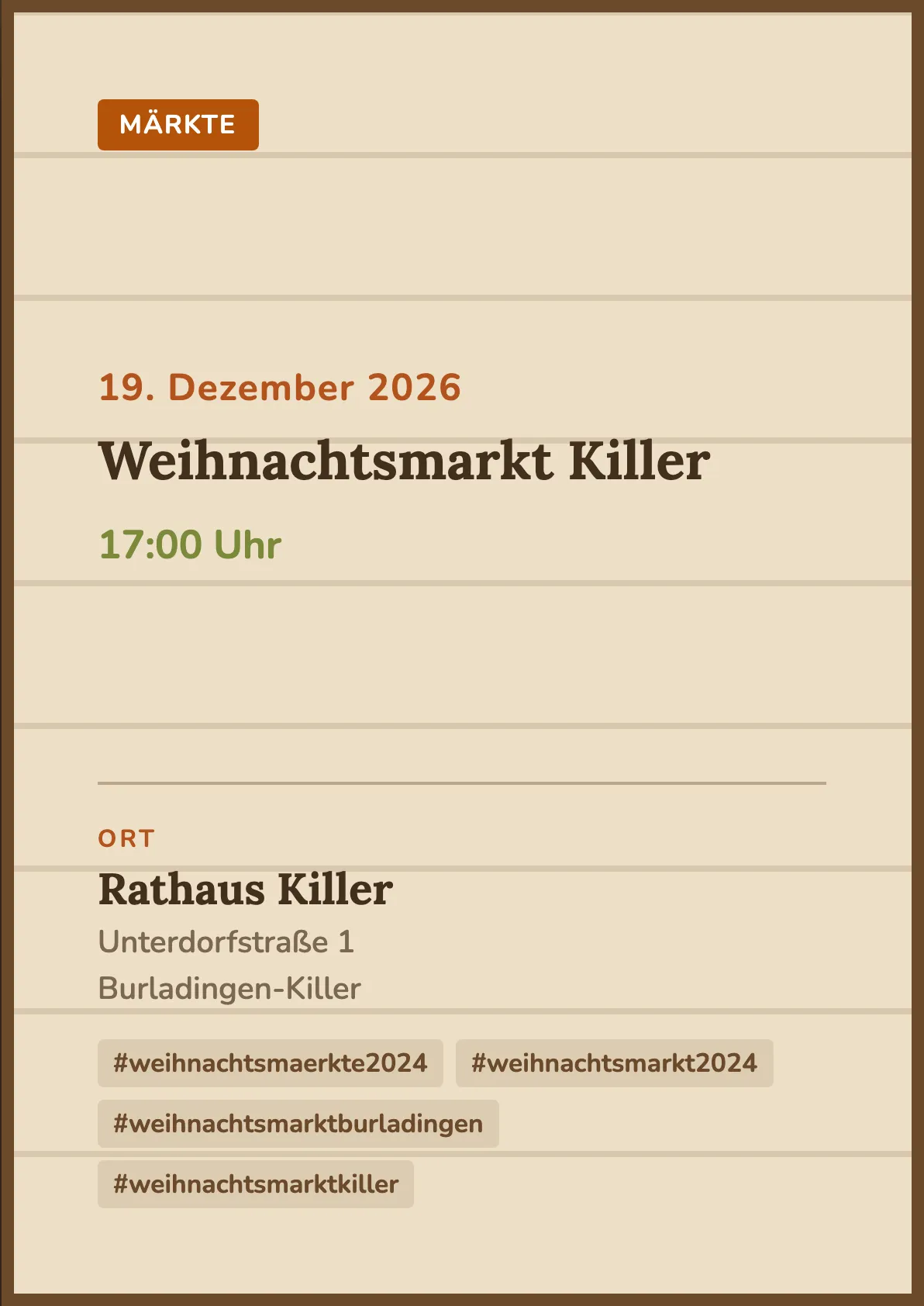 Veranstaltungsflyer