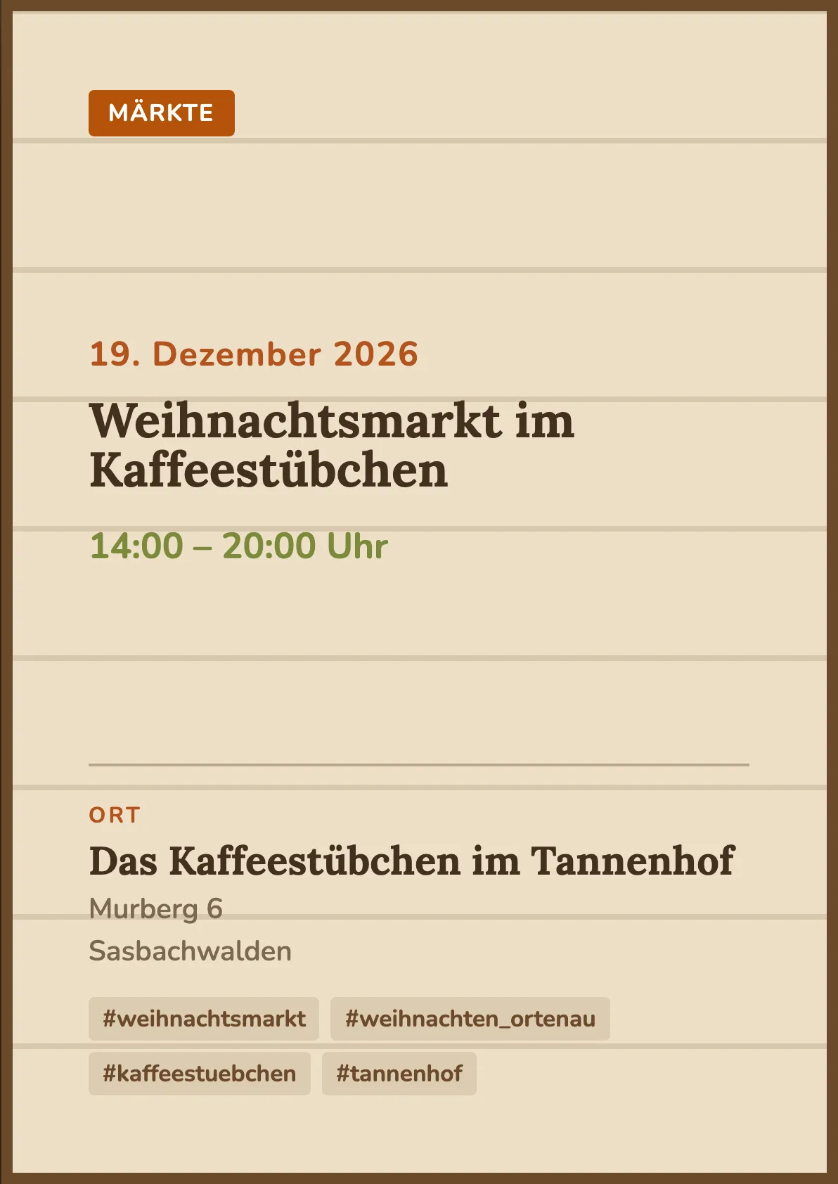 Veranstaltungsflyer