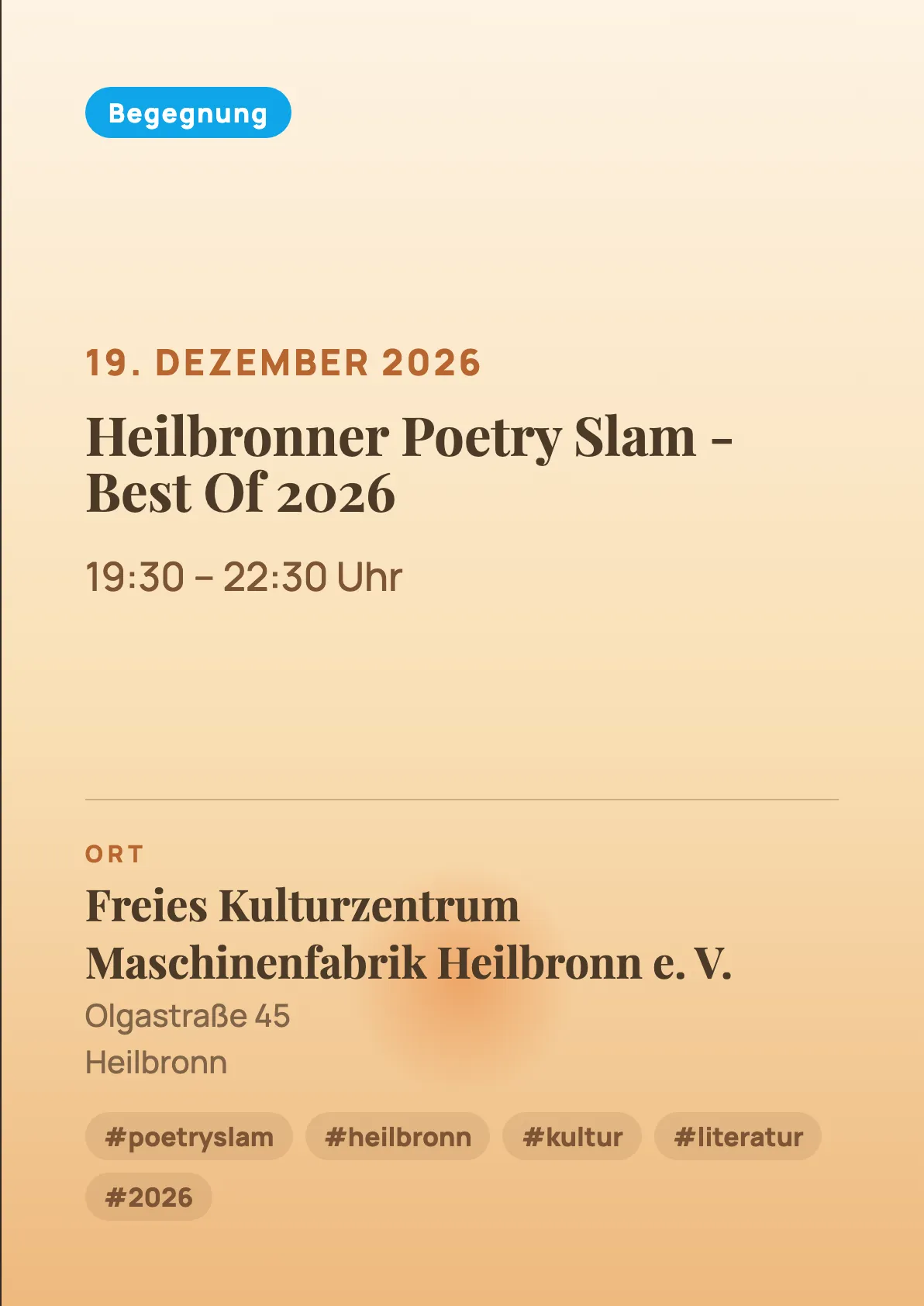 Veranstaltungsflyer