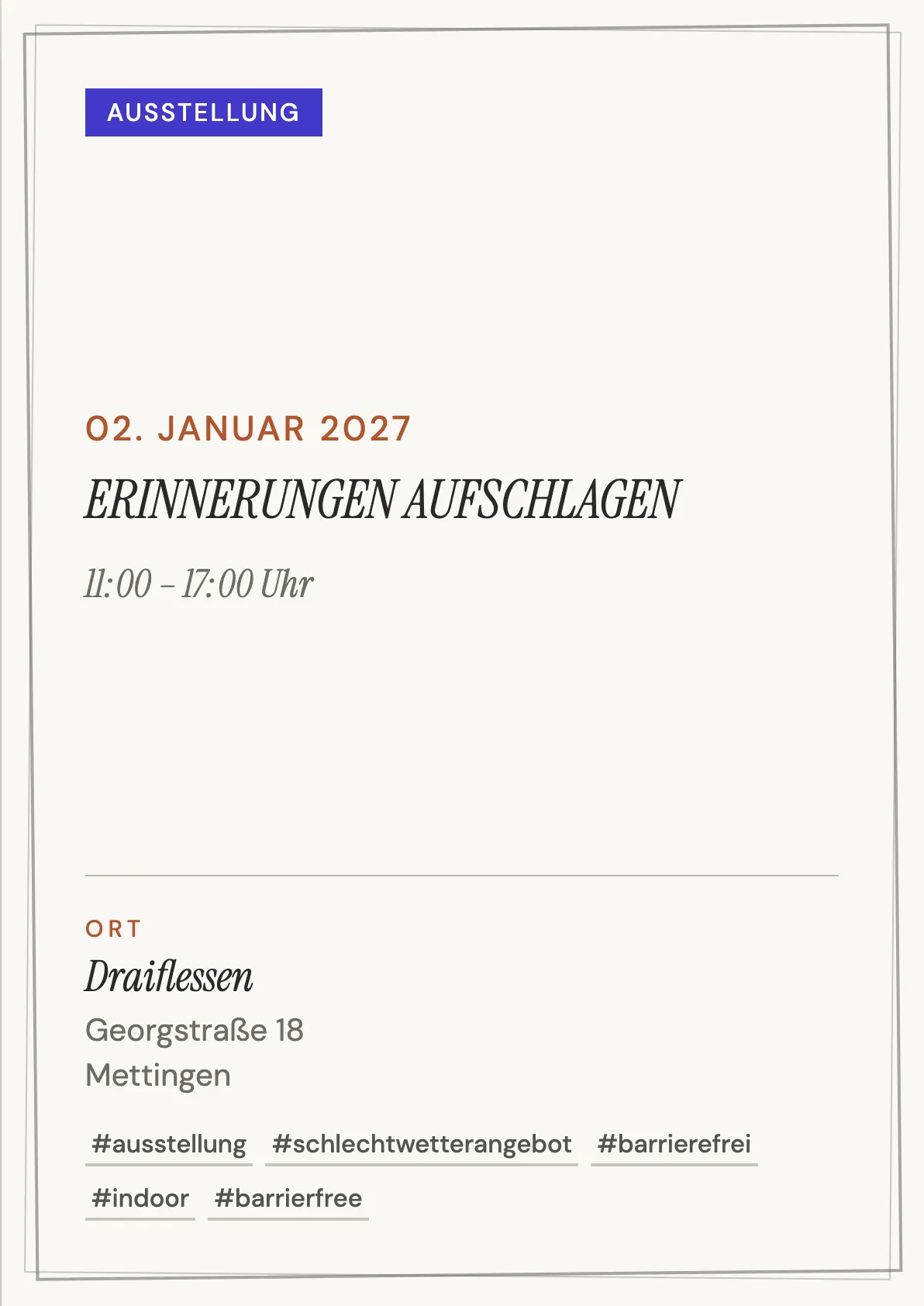 Veranstaltungsflyer