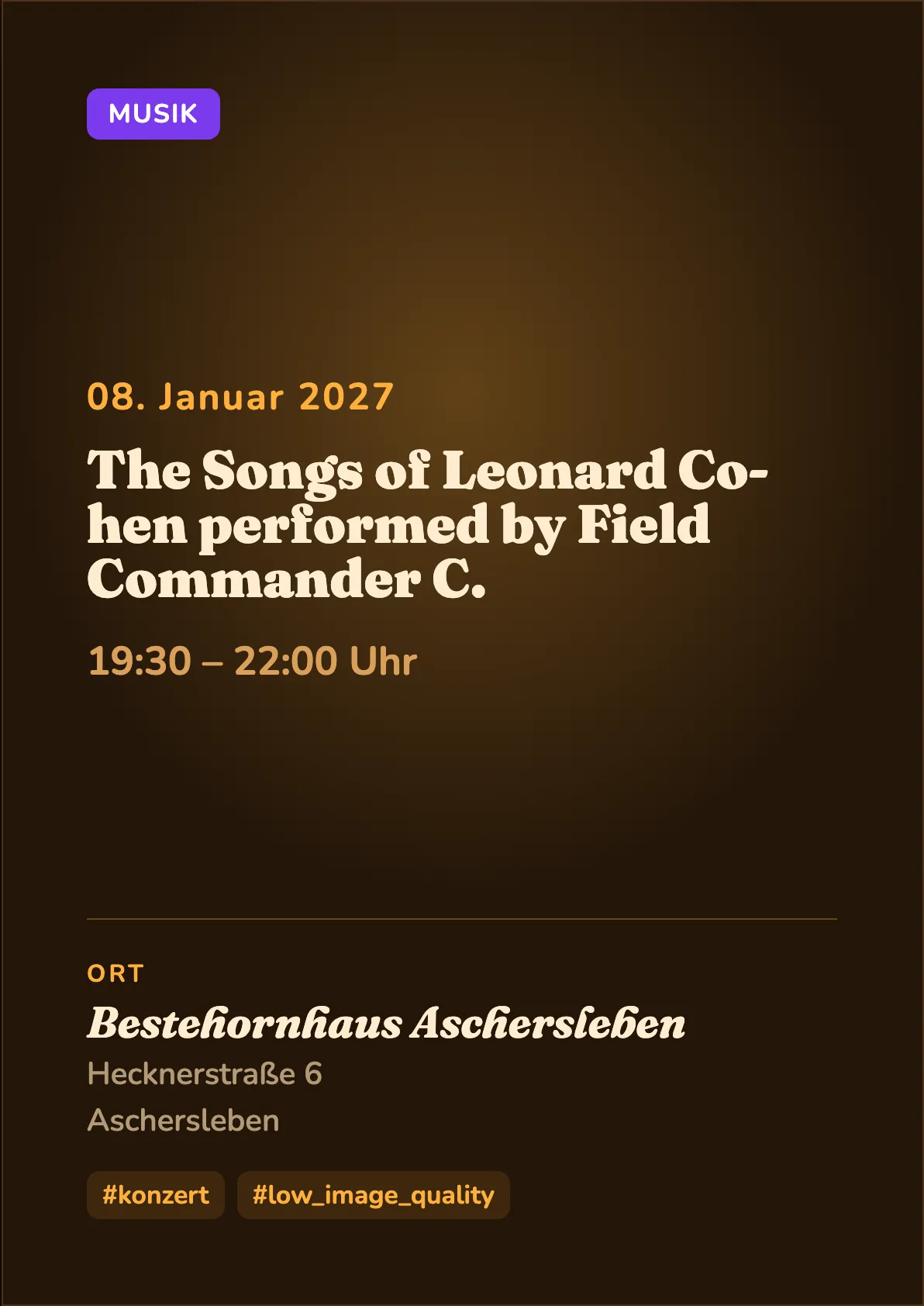 Veranstaltungsflyer