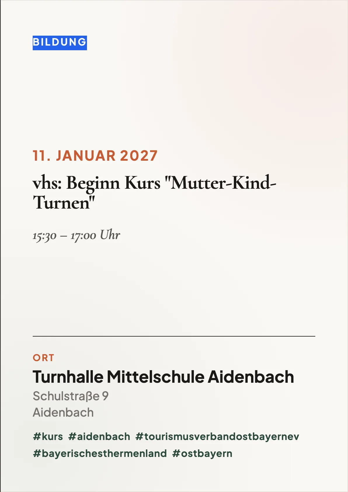 Veranstaltungsflyer