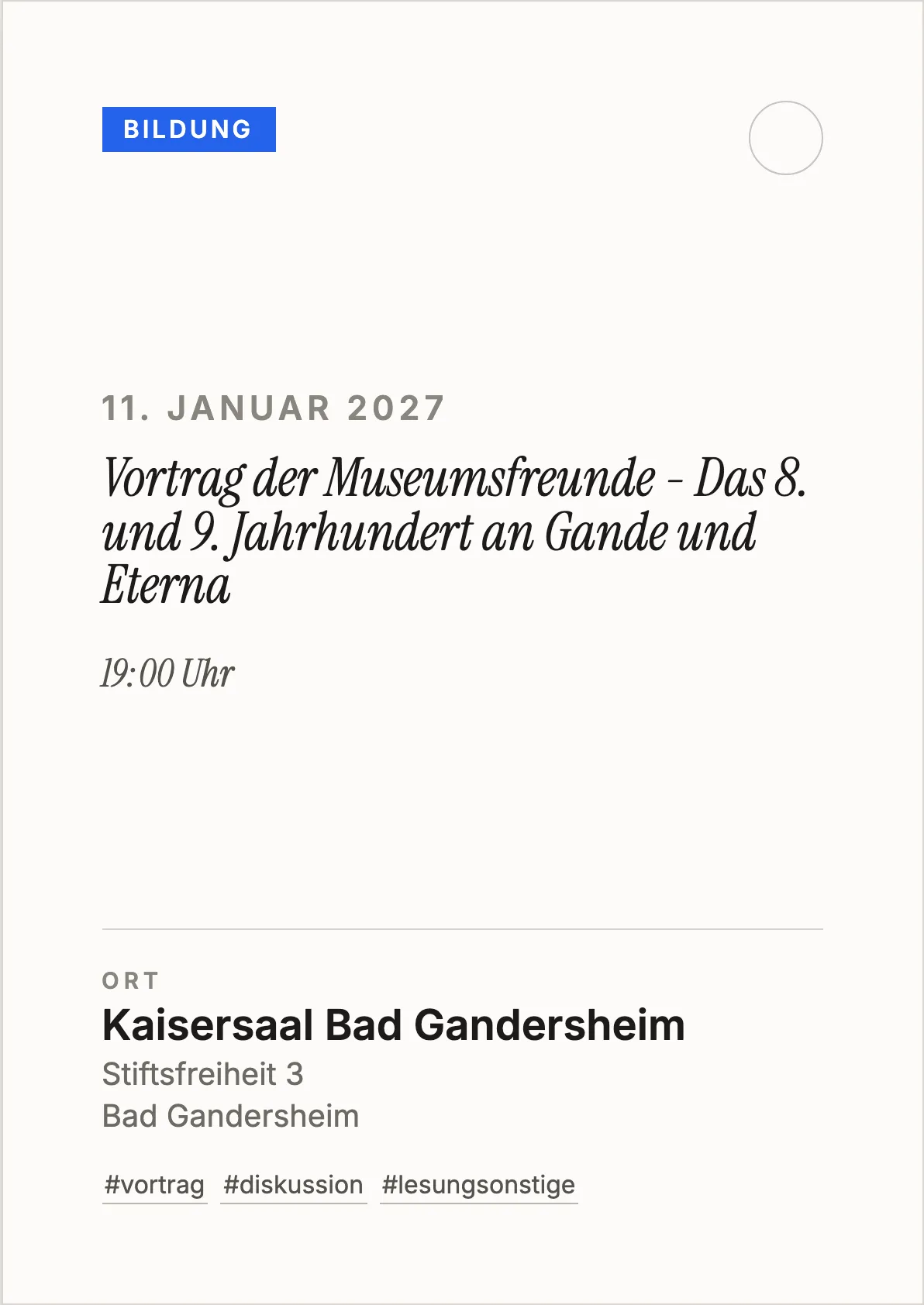 Veranstaltungsflyer