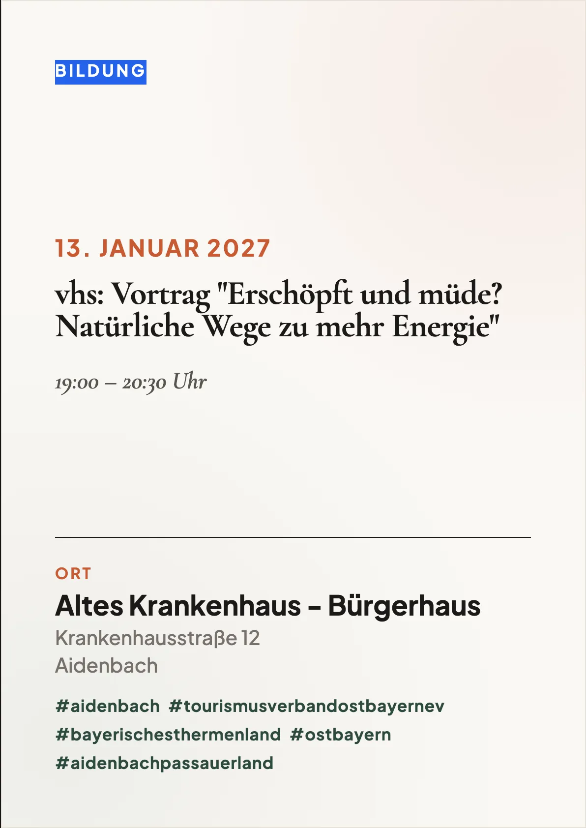 Veranstaltungsflyer