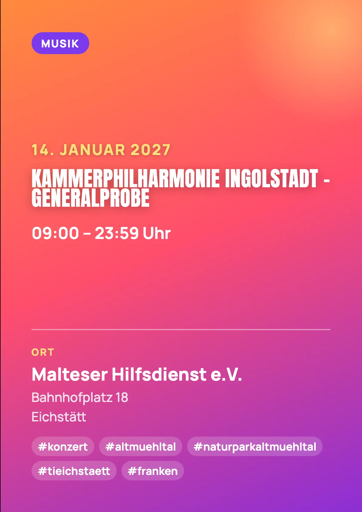 Veranstaltungsflyer