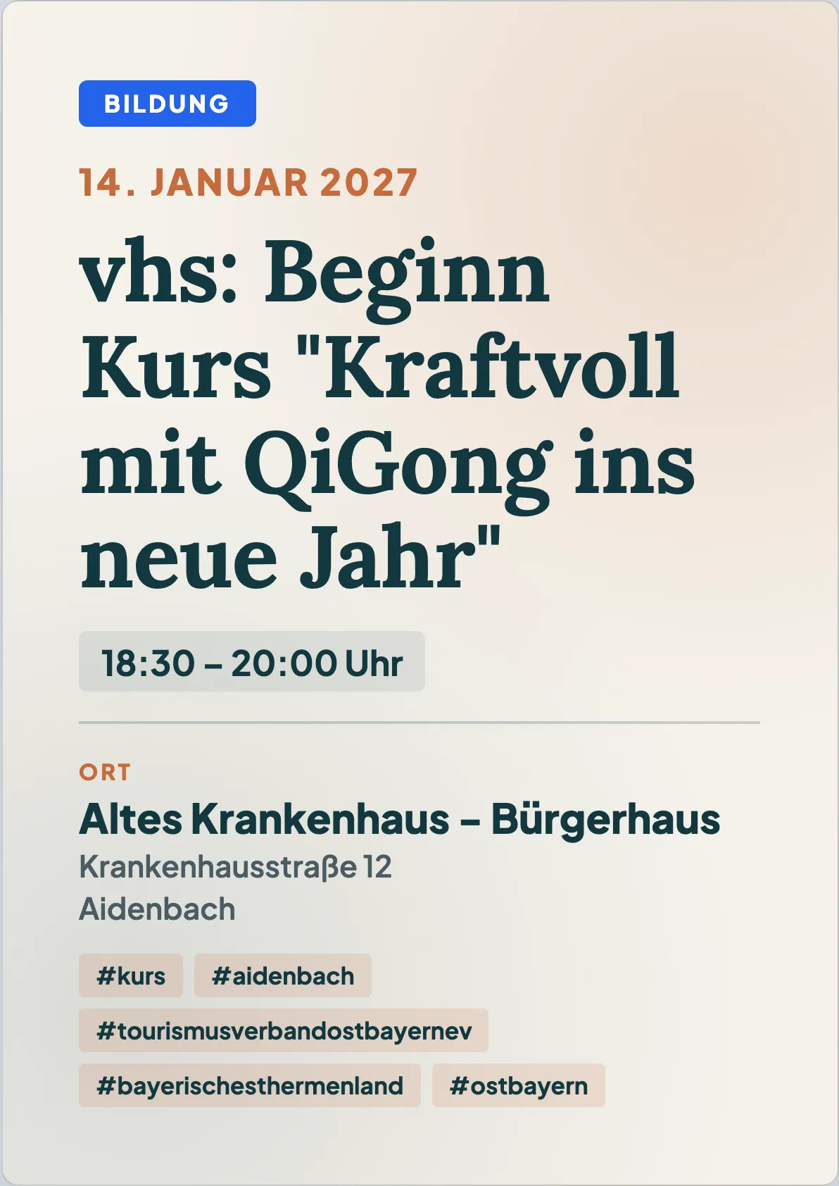 Veranstaltungsflyer