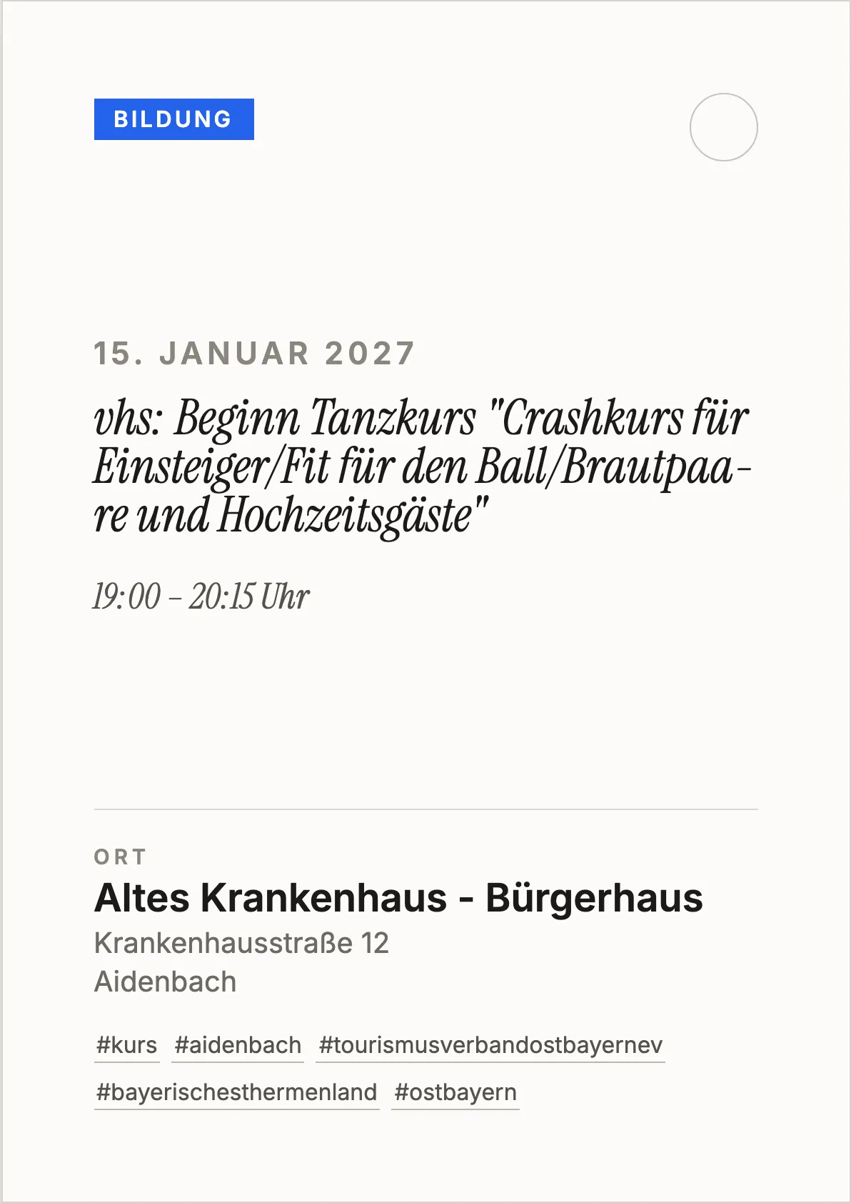 Veranstaltungsflyer