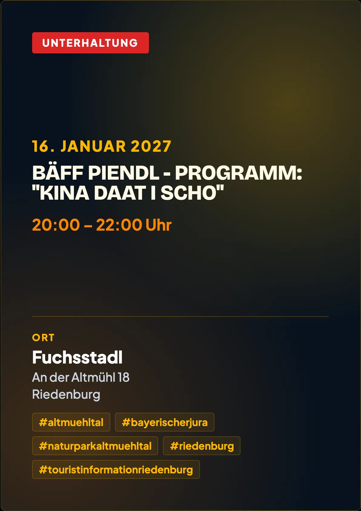 Veranstaltungsflyer