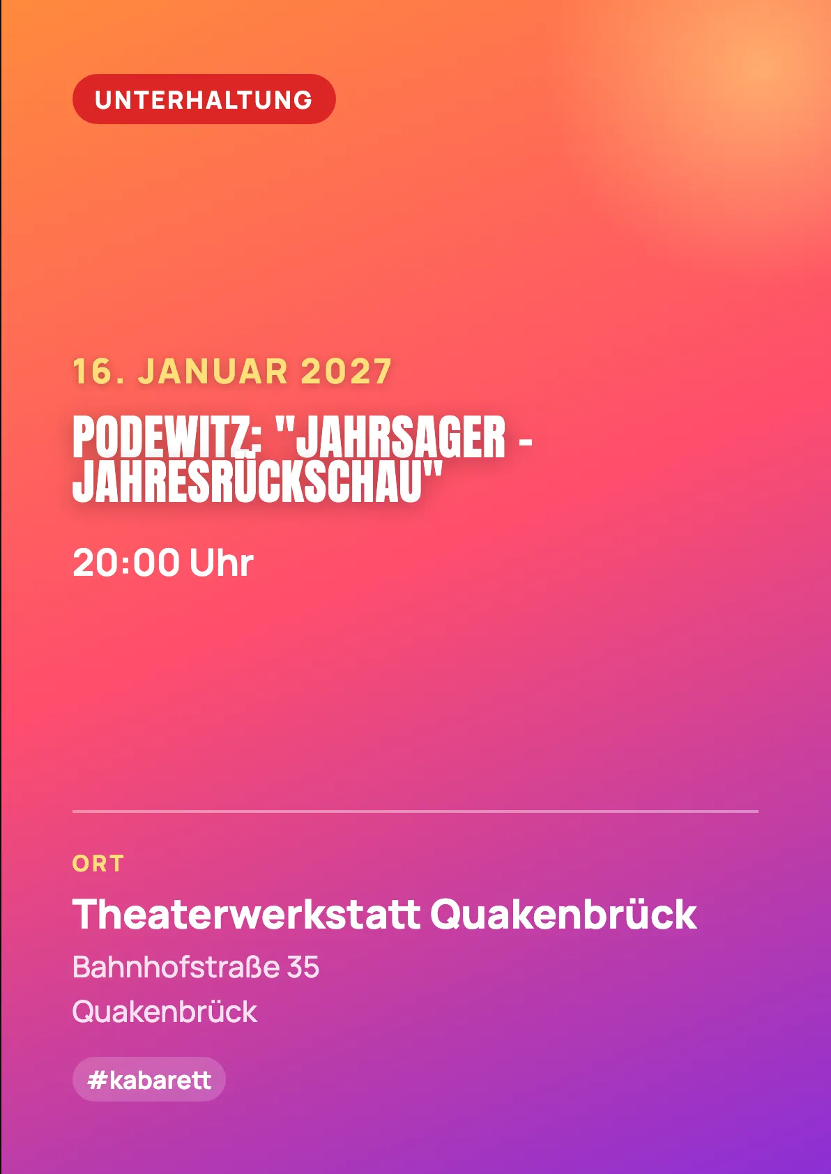 Veranstaltungsflyer