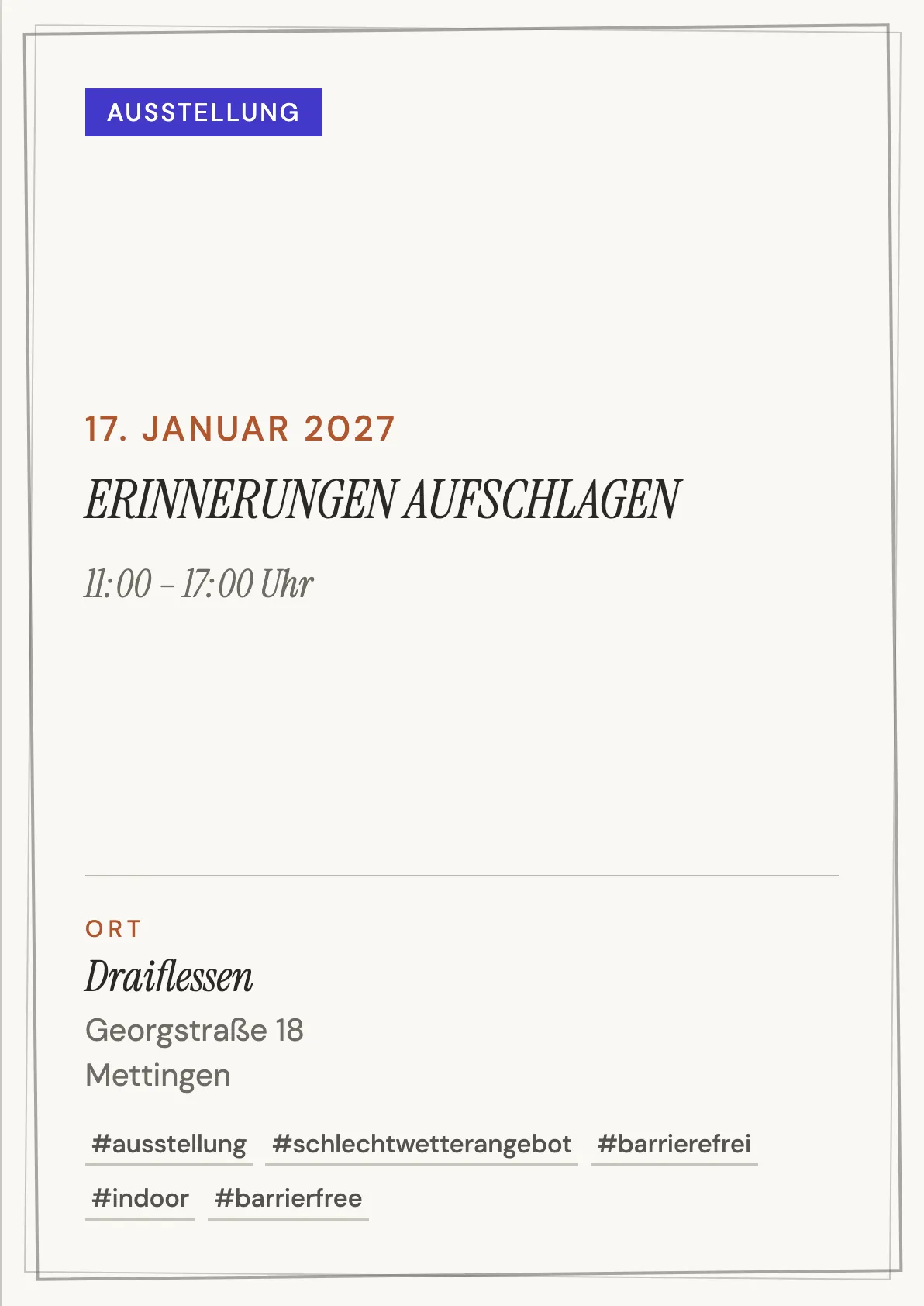 Veranstaltungsflyer