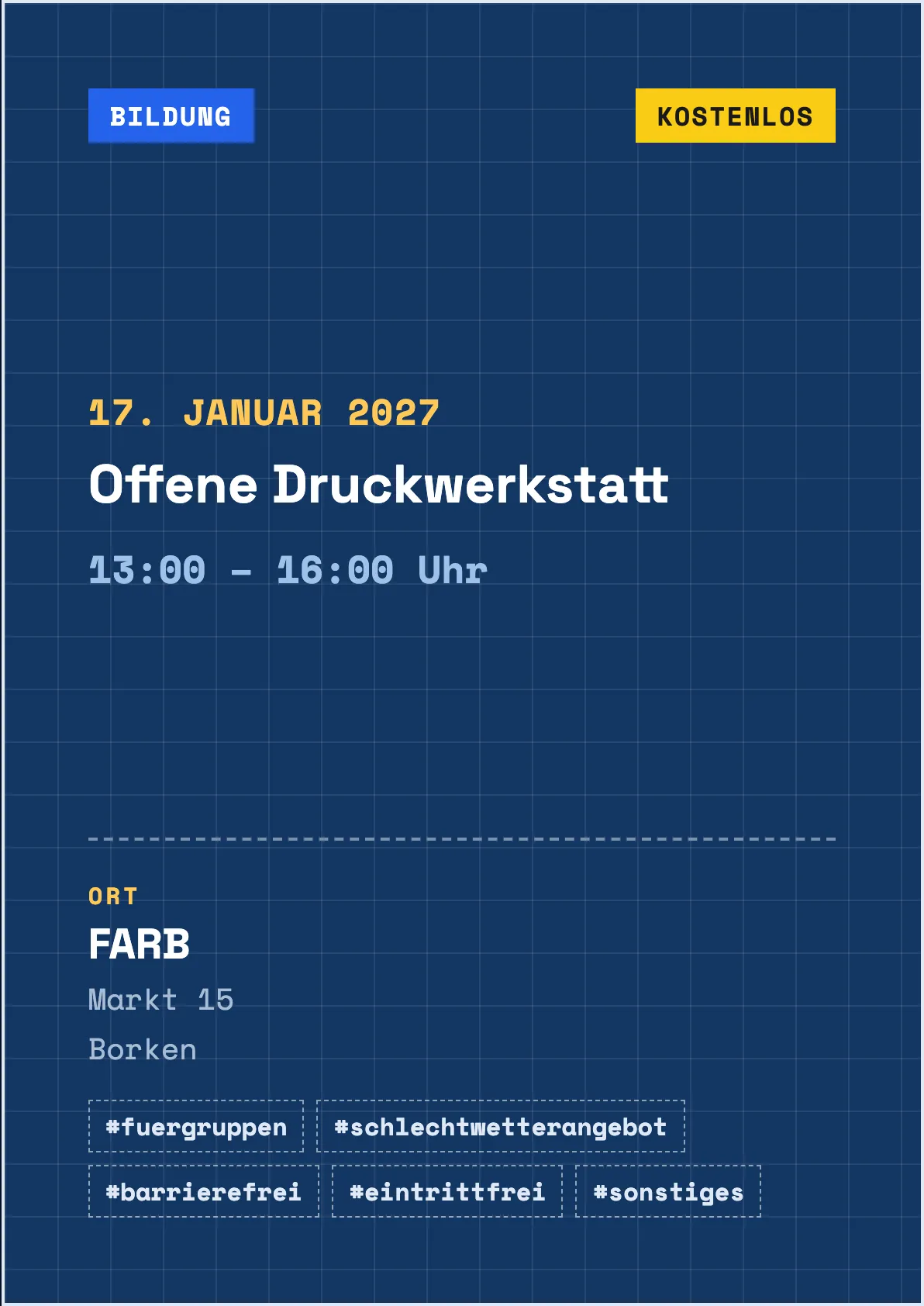 Veranstaltungsflyer